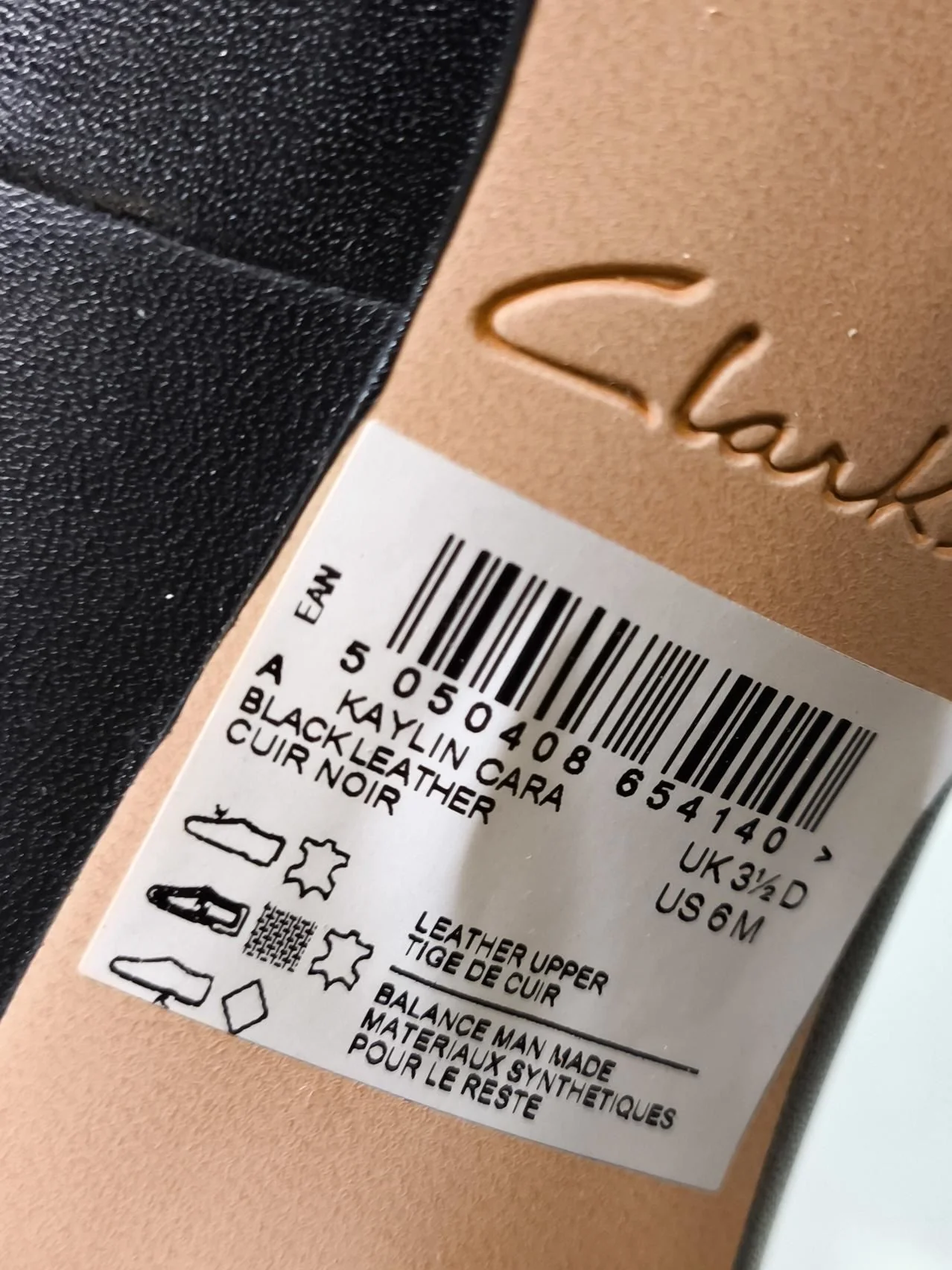Clarks Women's Heels UK 3.5 Black 100% Leather Court - Image 9