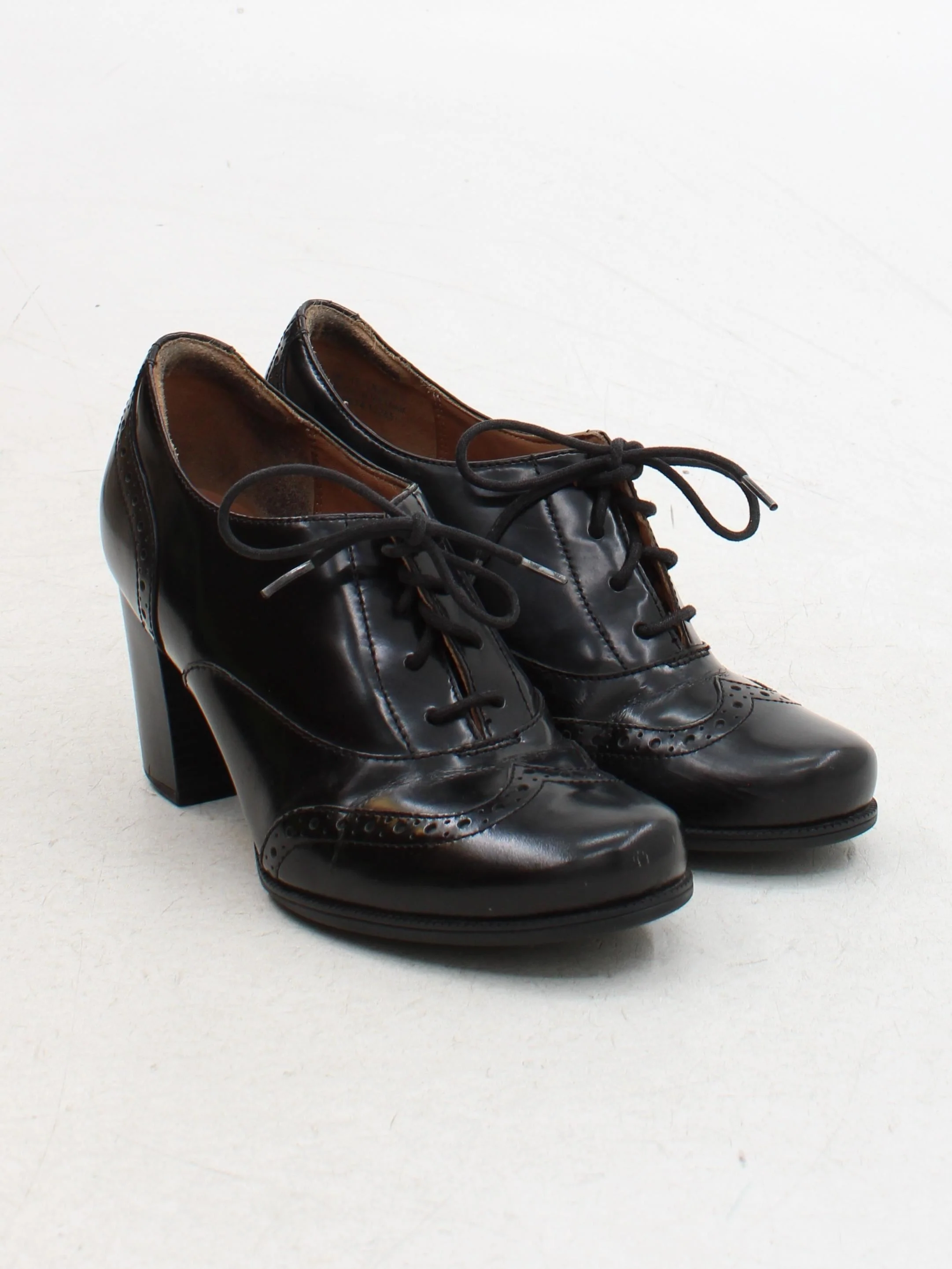 Clarks Women's Heels UK 4 Black 100% Leather Court - Image 4