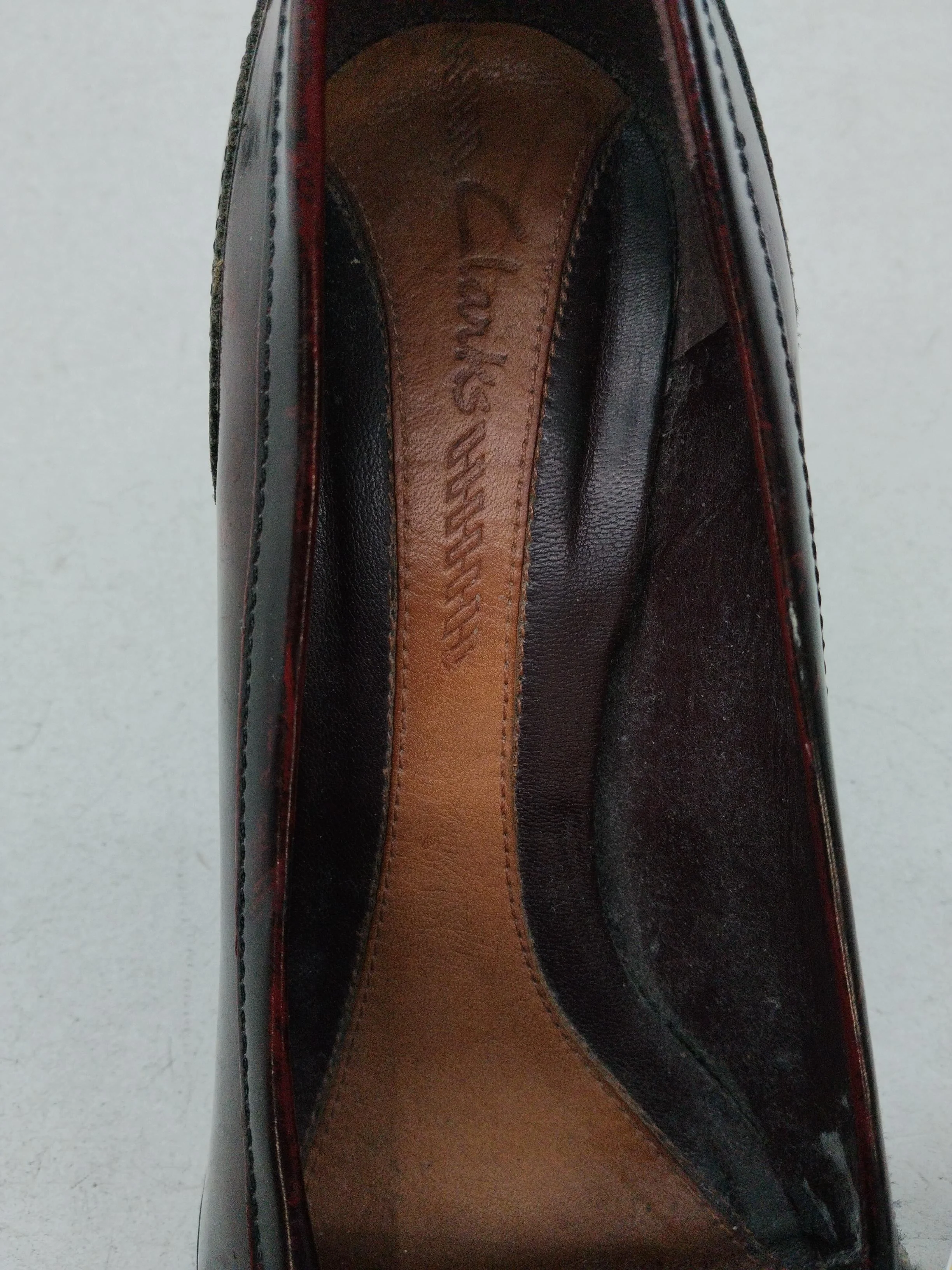 Clarks Women's Heels UK 6.5 Red 100% Leather Court - Image 6