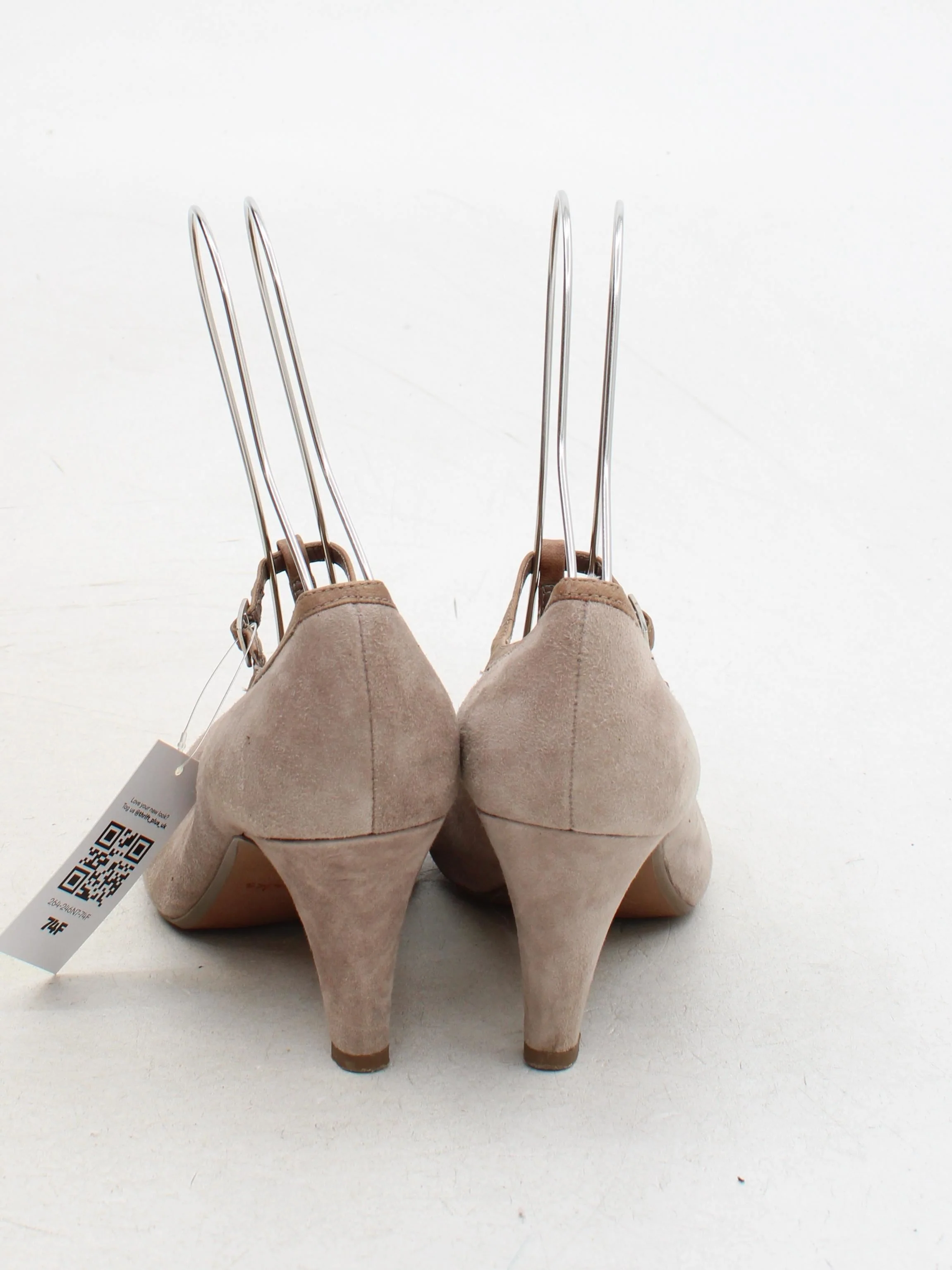 Clarks Women's Heels UK 6 Tan 100% Suede Strappy - Image 3