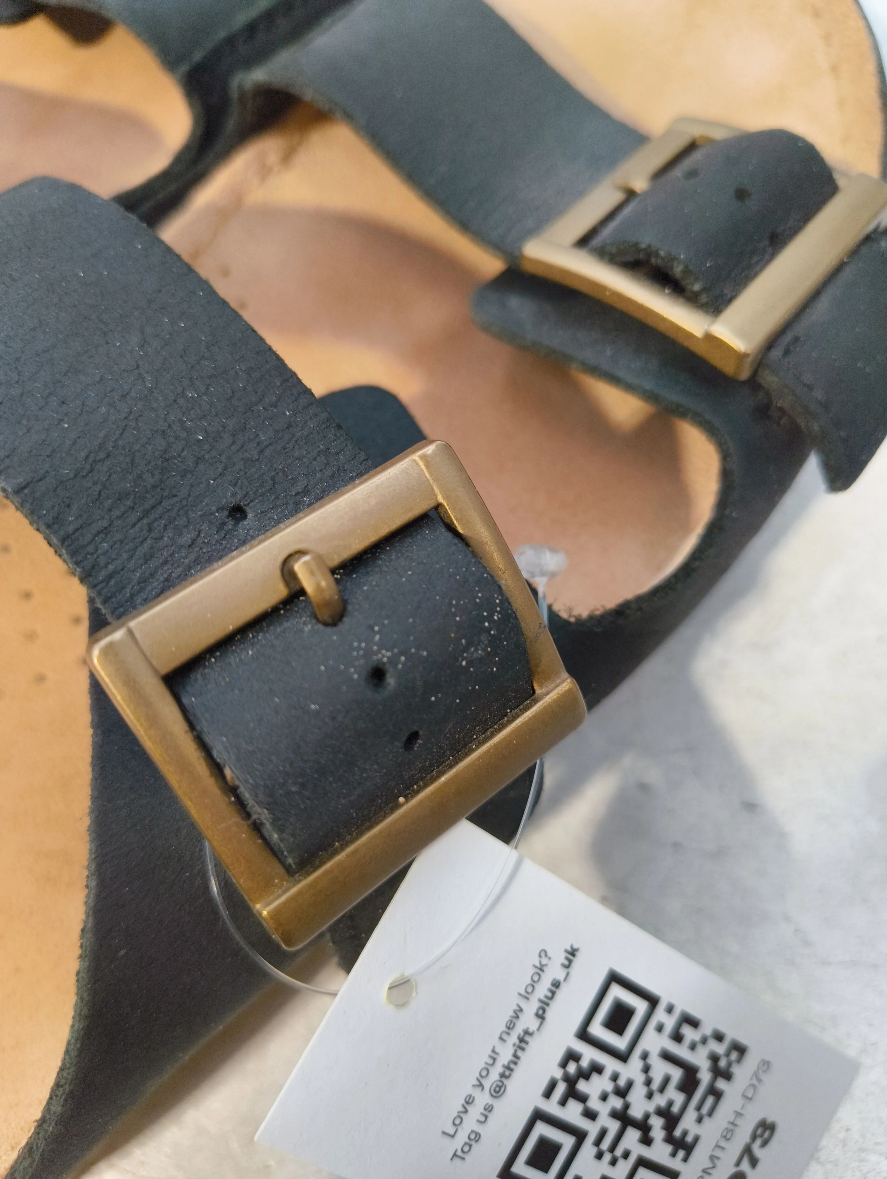 Clarks Women's Sandals UK 5.5 Black 100% Leather Slider - Image 8
