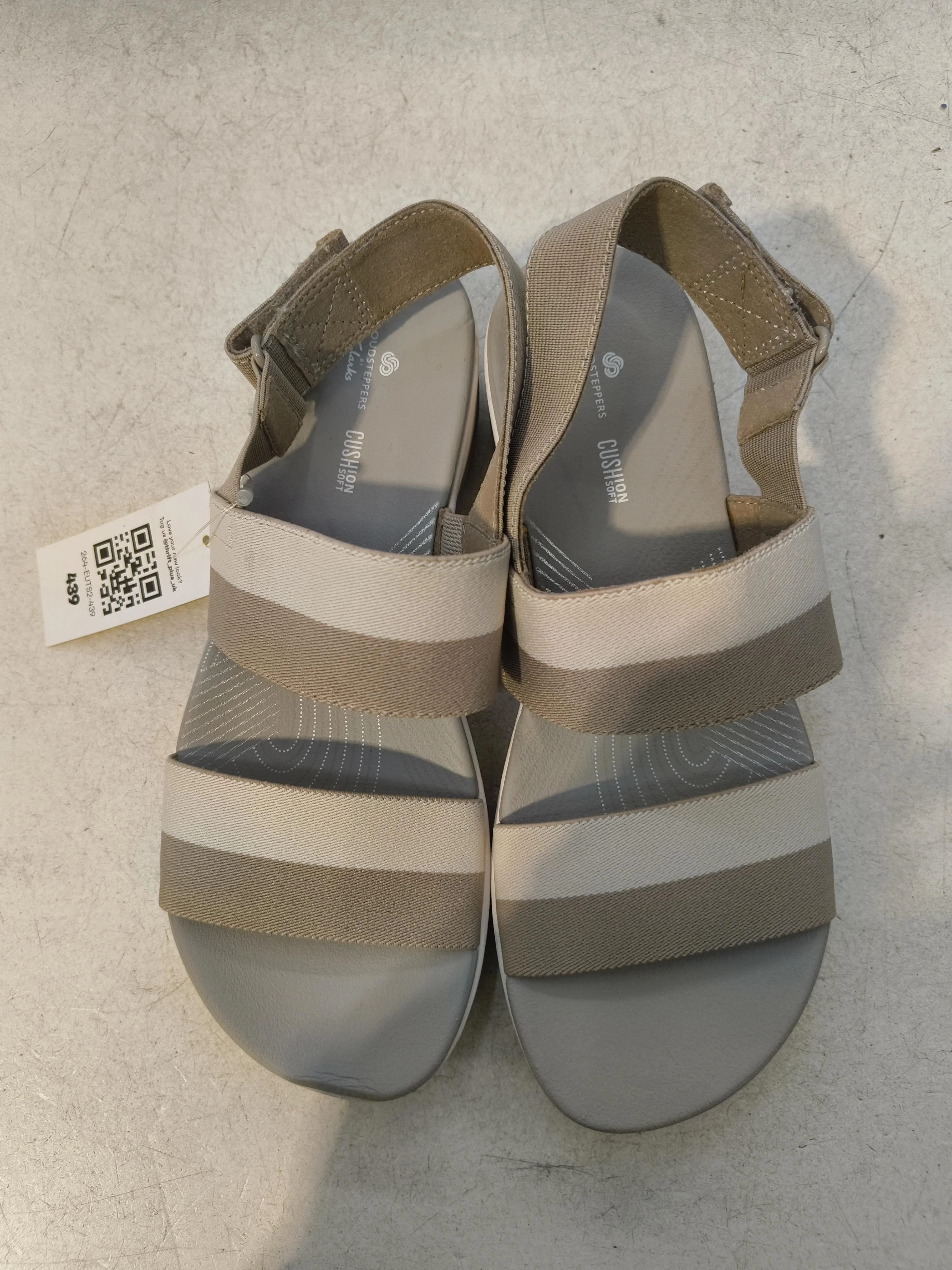 Clarks Women's Sandals UK 5 Tan Striped 100% Other Strappy - Image 6
