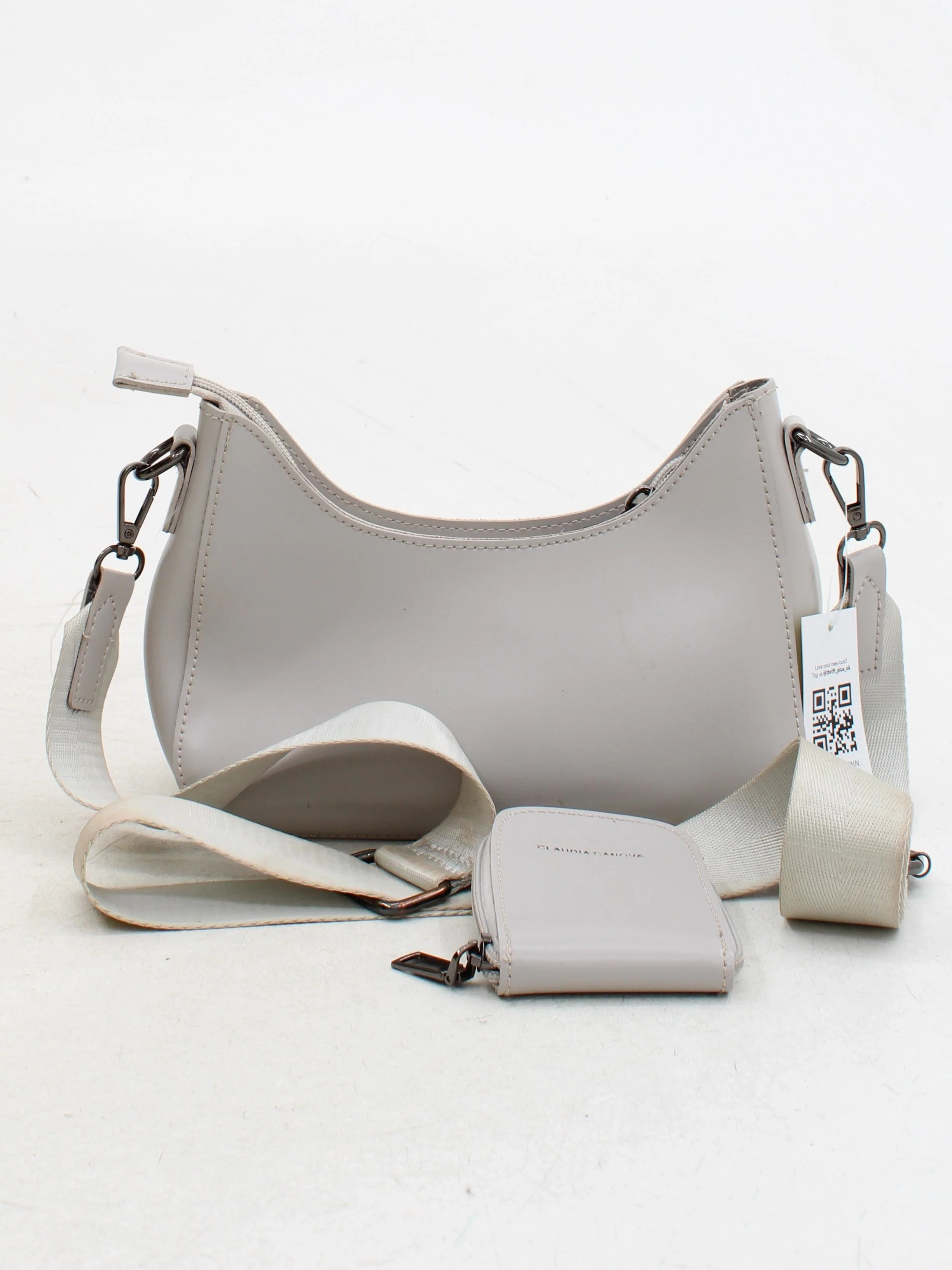 Claudia Canova Women's Bag Grey 100% Faux Leather Shoulder Bag - Image 2