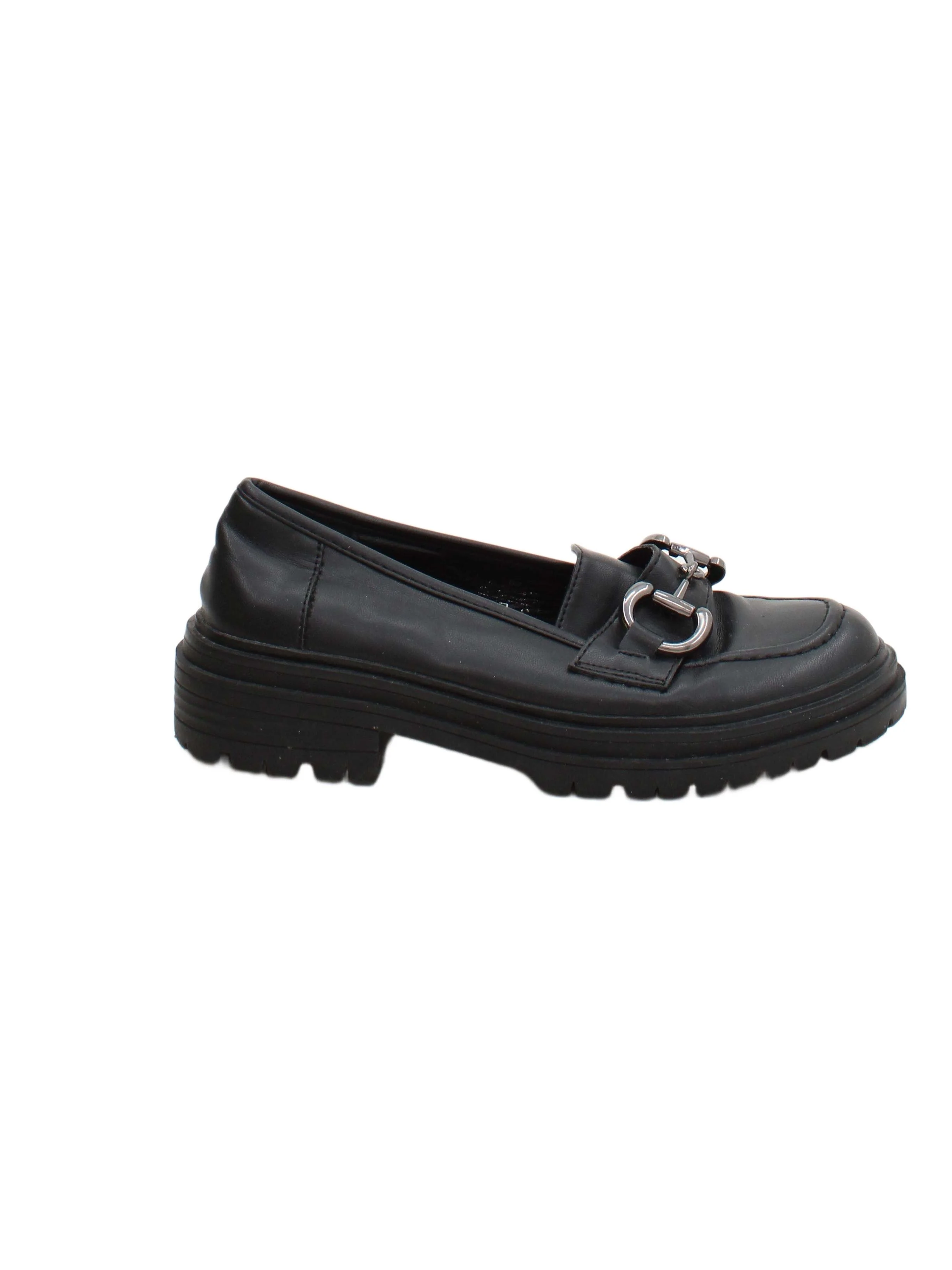 Claudia Ghizzani Women's Flat Shoes UK 3 Black 100% Faux Leather Loafer