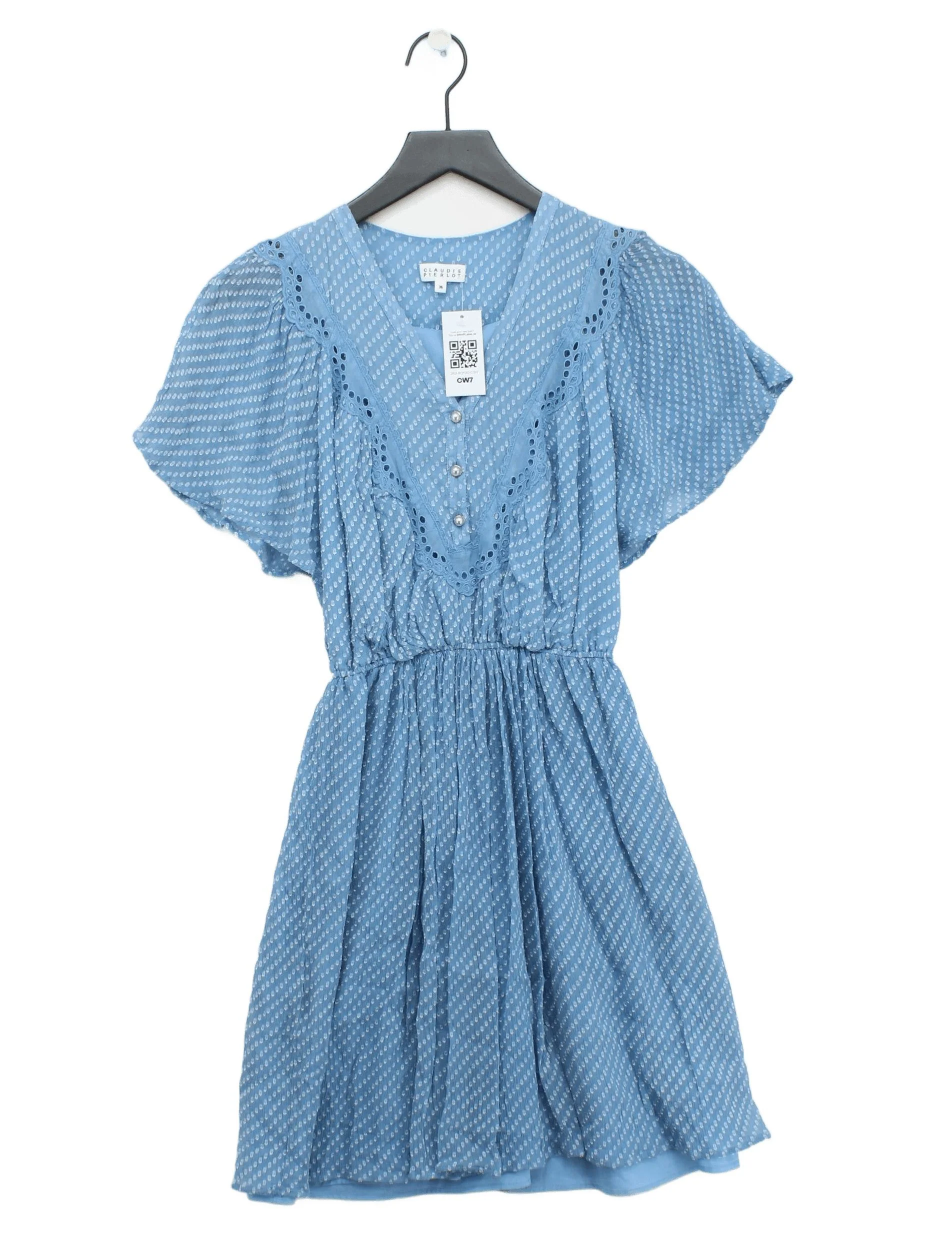 Claudie Pierlot Skater Mini Dress in Blue
