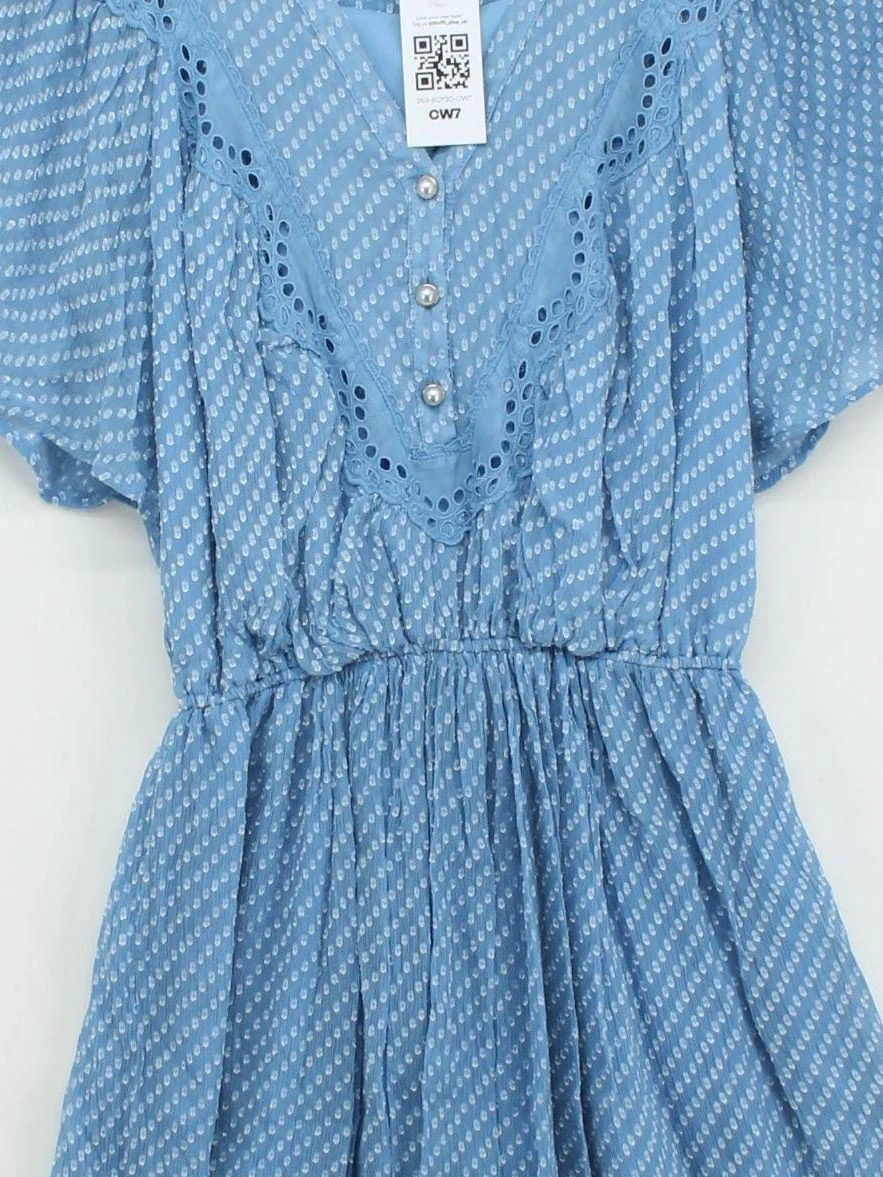 Claudie Pierlot Skater Mini Dress in Blue - Image 3