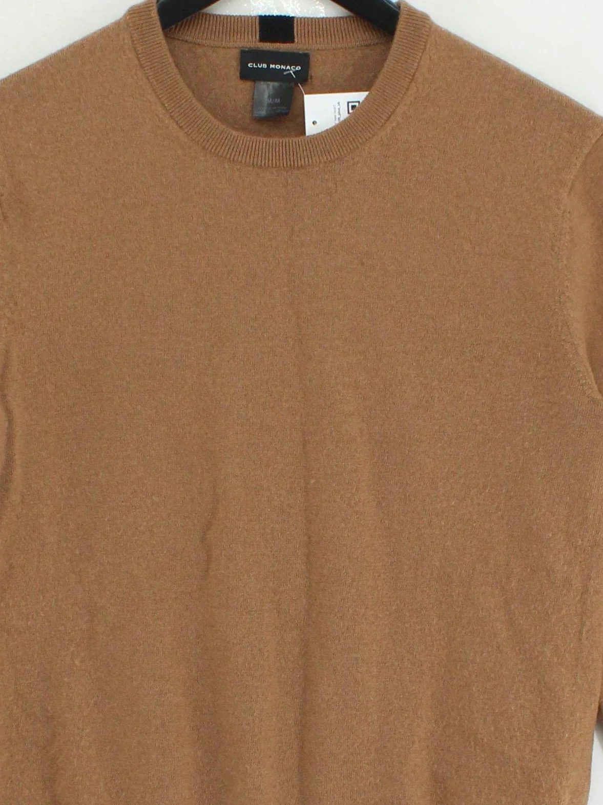 Club Monaco Men's Jumper M Brown 100% Wool Crew Neck Pullover - Image 3