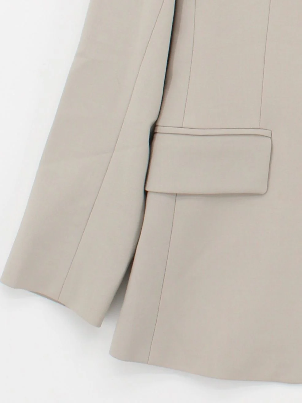 Club Monaco Women's Blazer UK 12 Cream Polyester with Wool, Elastane Overcoat - Image 4