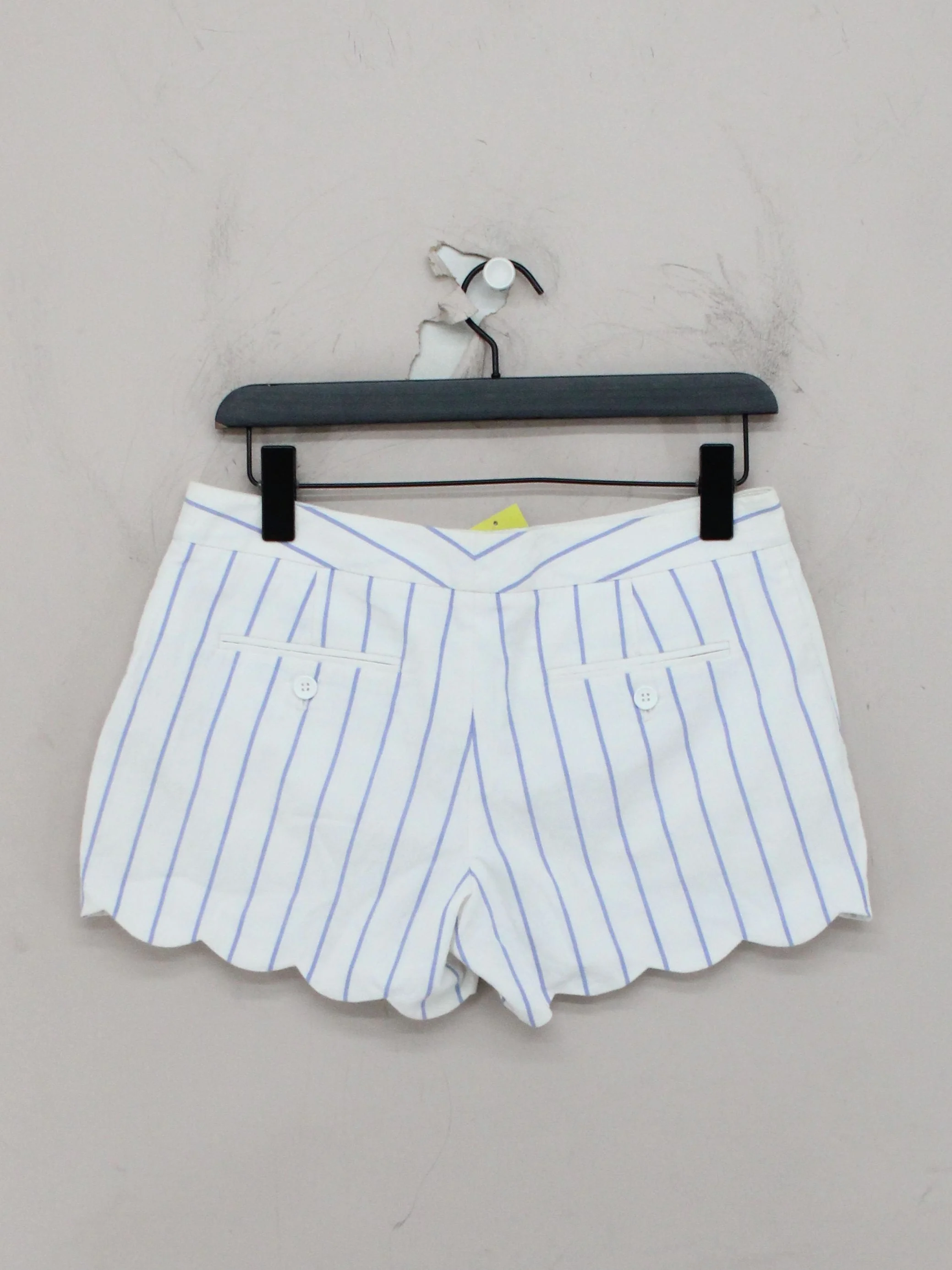 Club Monaco Women's Shorts S White Cotton with Elastane, Polyester Cut-Off - Image 2