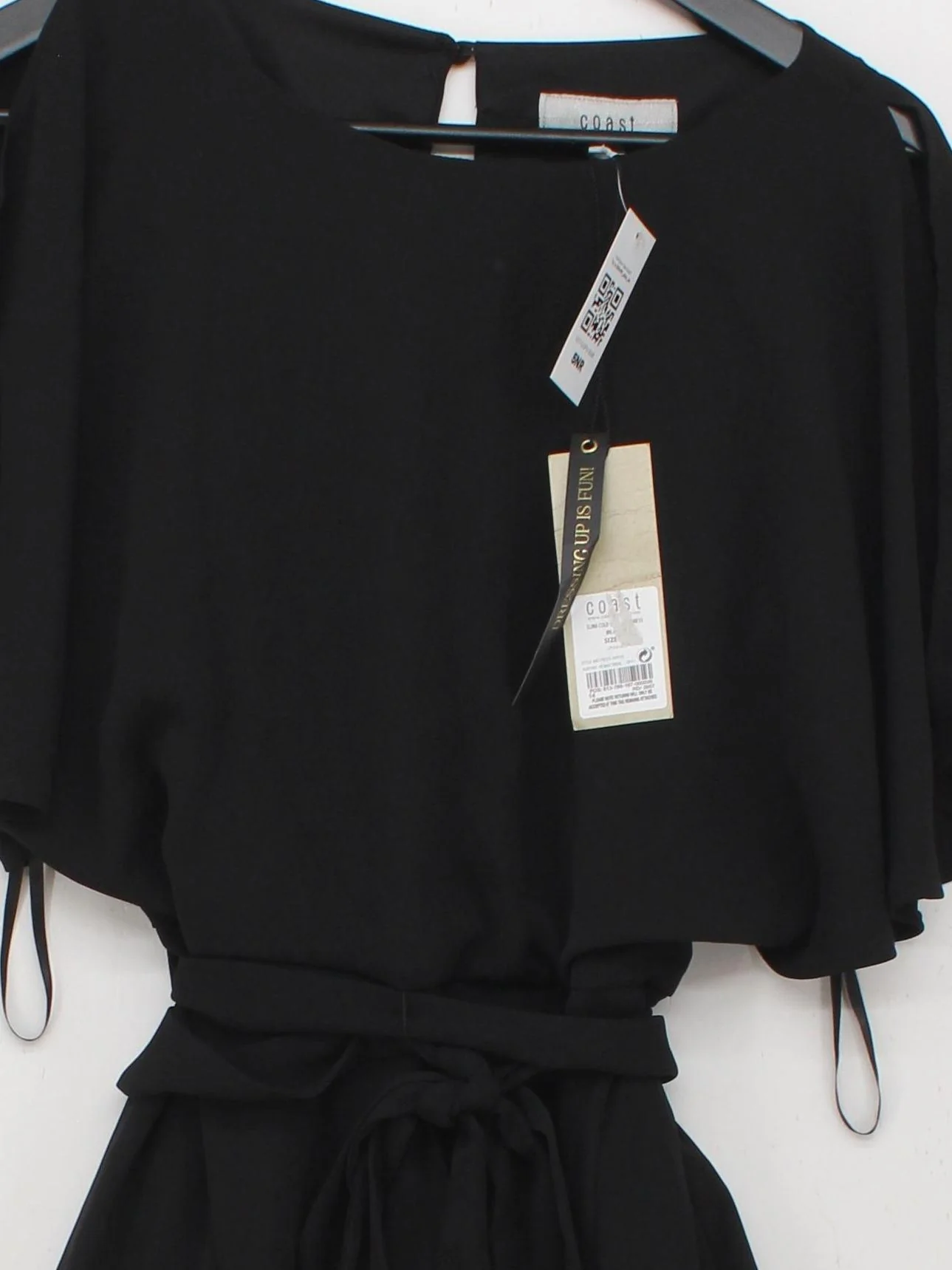 Coast Shirt Midi Dress UK14 in Black - Image 3