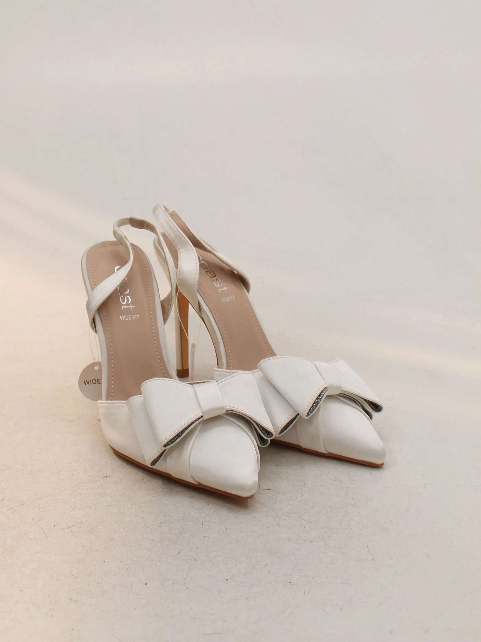 Coast Women's Heels UK 6 Cream 100% Faux Leather Court - Image 4