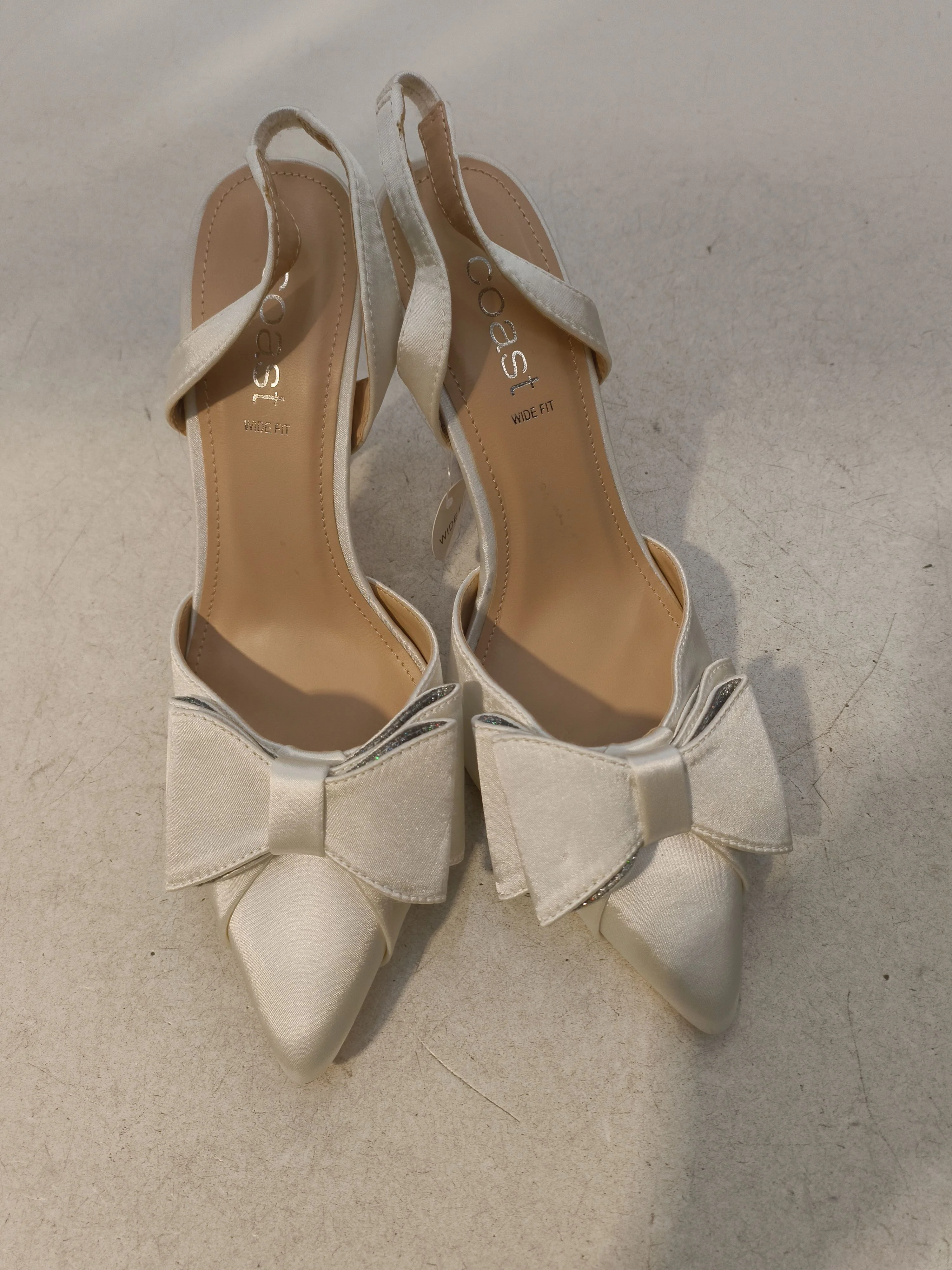 Coast Women's Heels UK 6 Cream 100% Faux Leather Court - Image 7