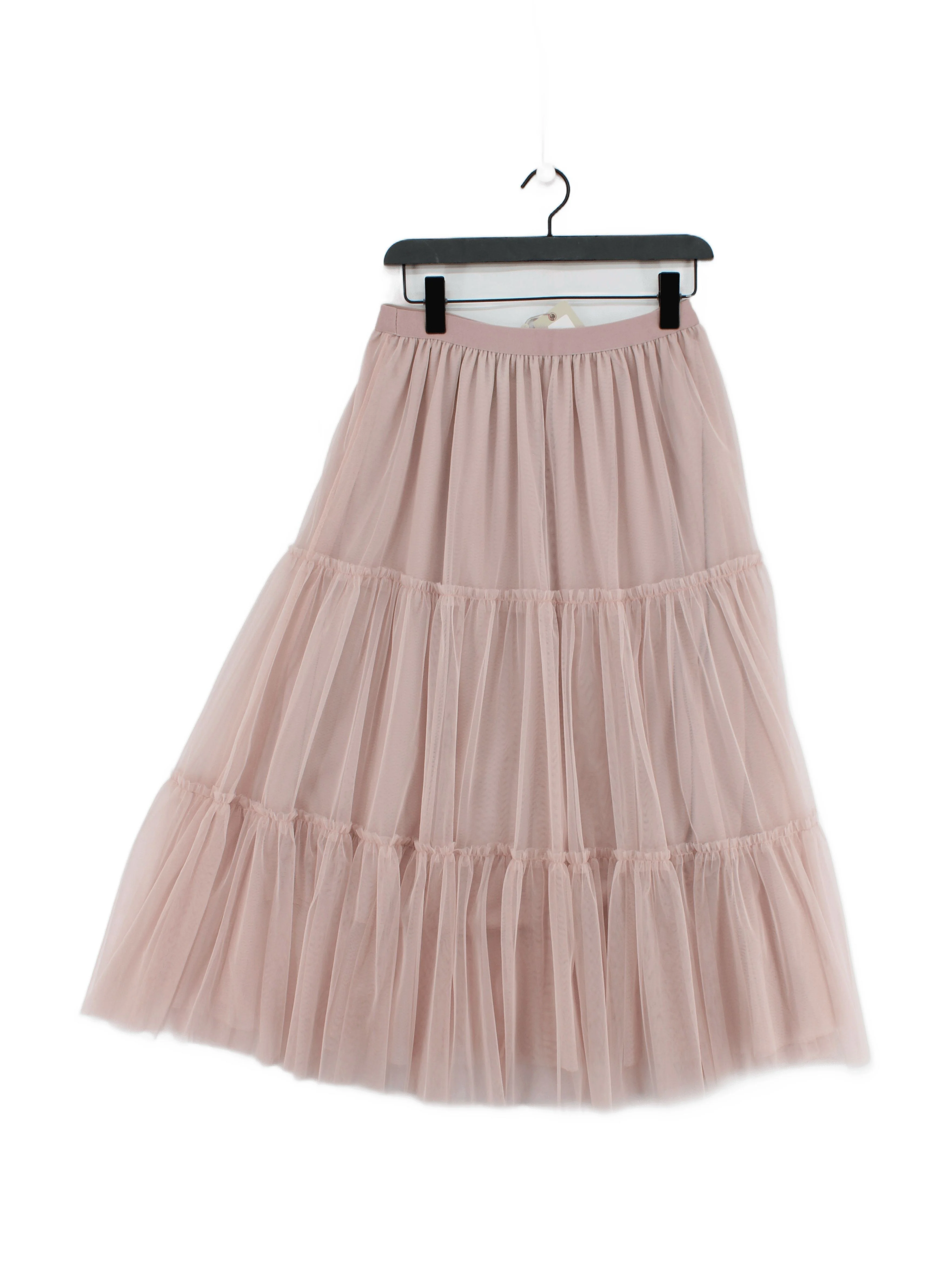 Coast Women's Maxi Skirt W 26 in Pink 100% Polyester Long Maxi