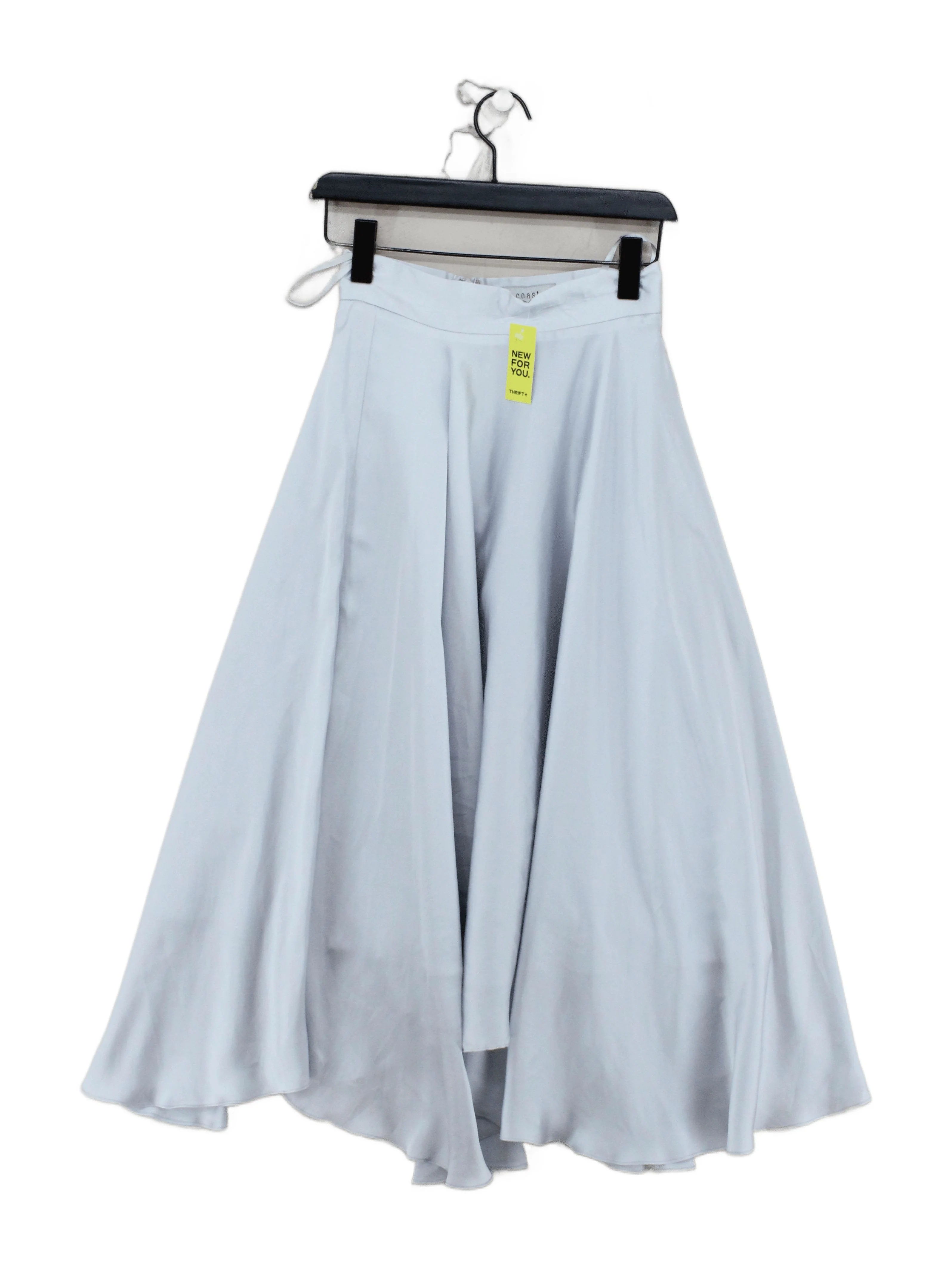 Coast Women's Midi Skirt UK 6 Silver 100% Polyester Midi A-Line