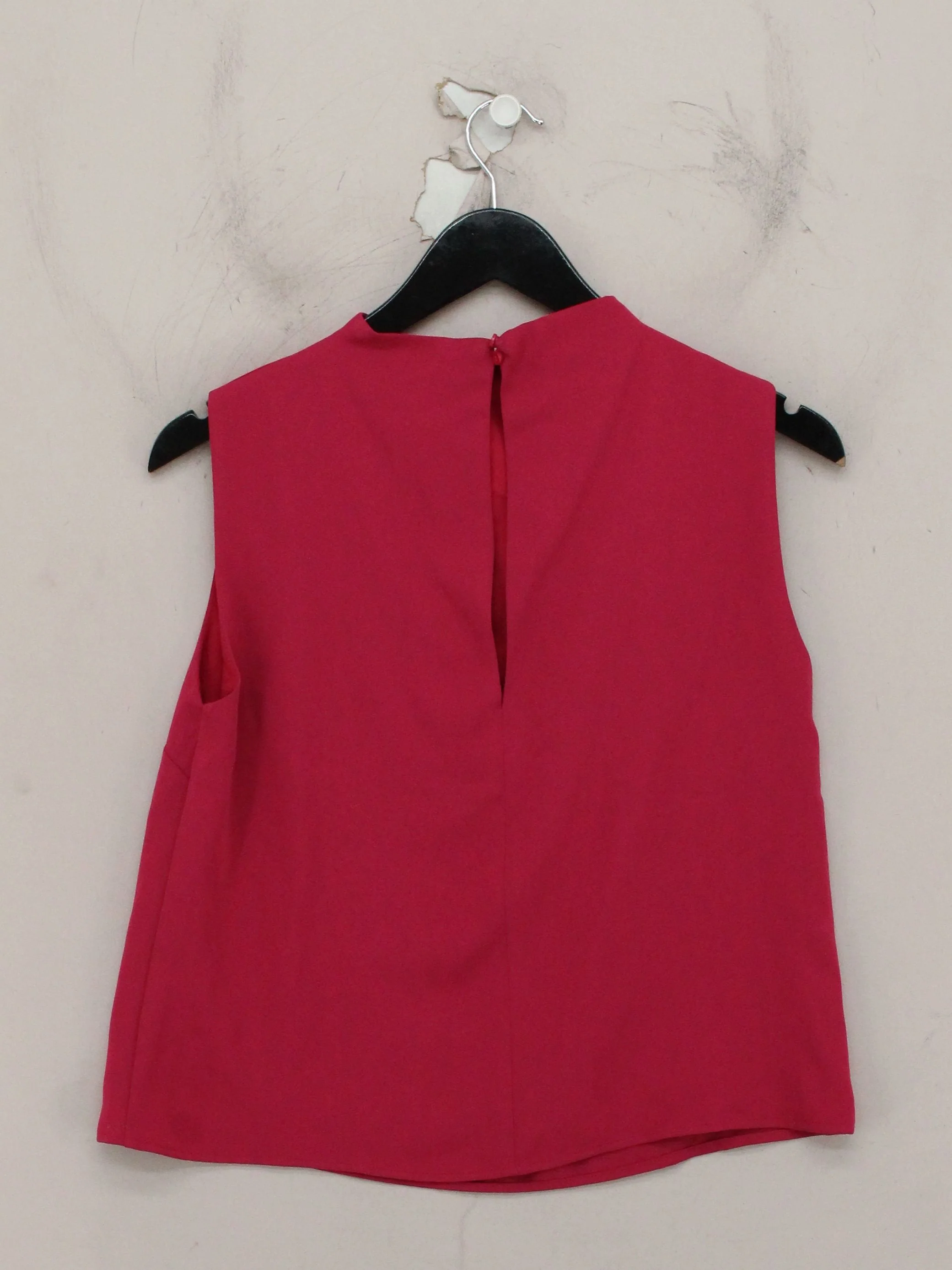 Coast Women's Top M Red 100% Polyester Sleeveless High Neck Basic - Image 2