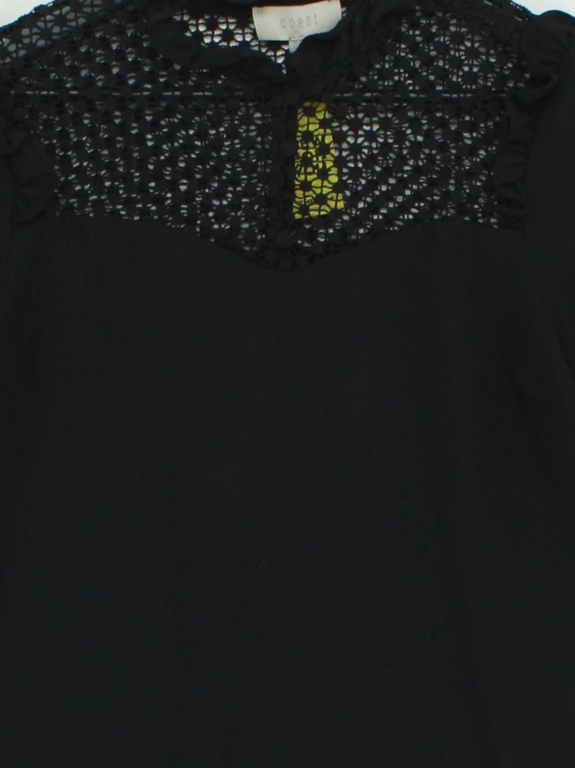 Coast Women's Top UK 14 Black Polyester with Elastane Basic - Image 3
