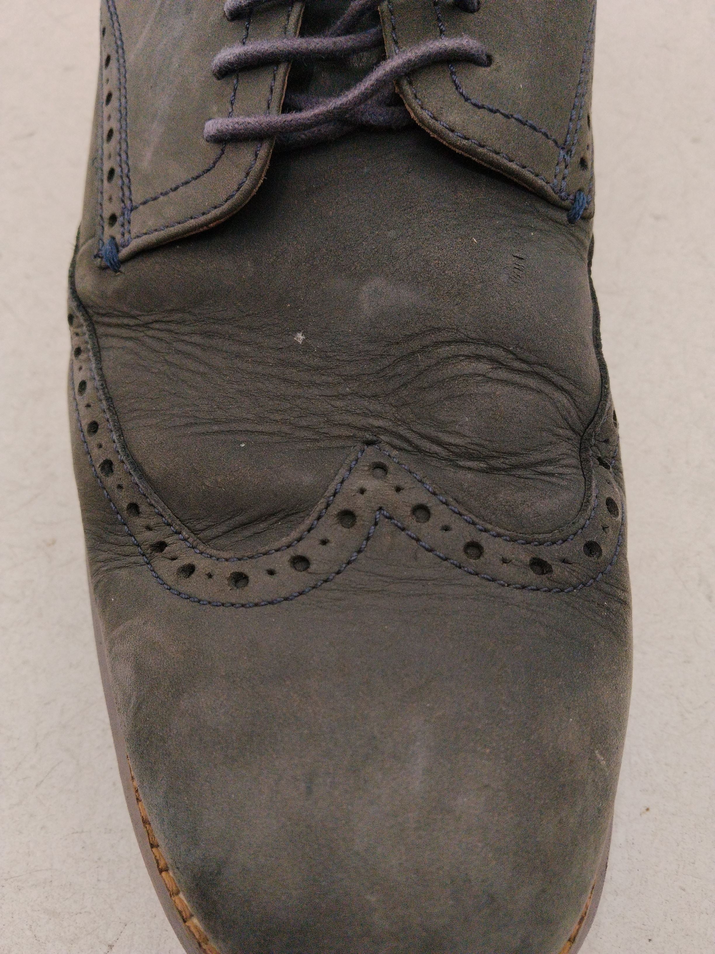 Cole Haan Men's Formal Shoes UK 12 Blue 100% Suede Brogue - Image 8