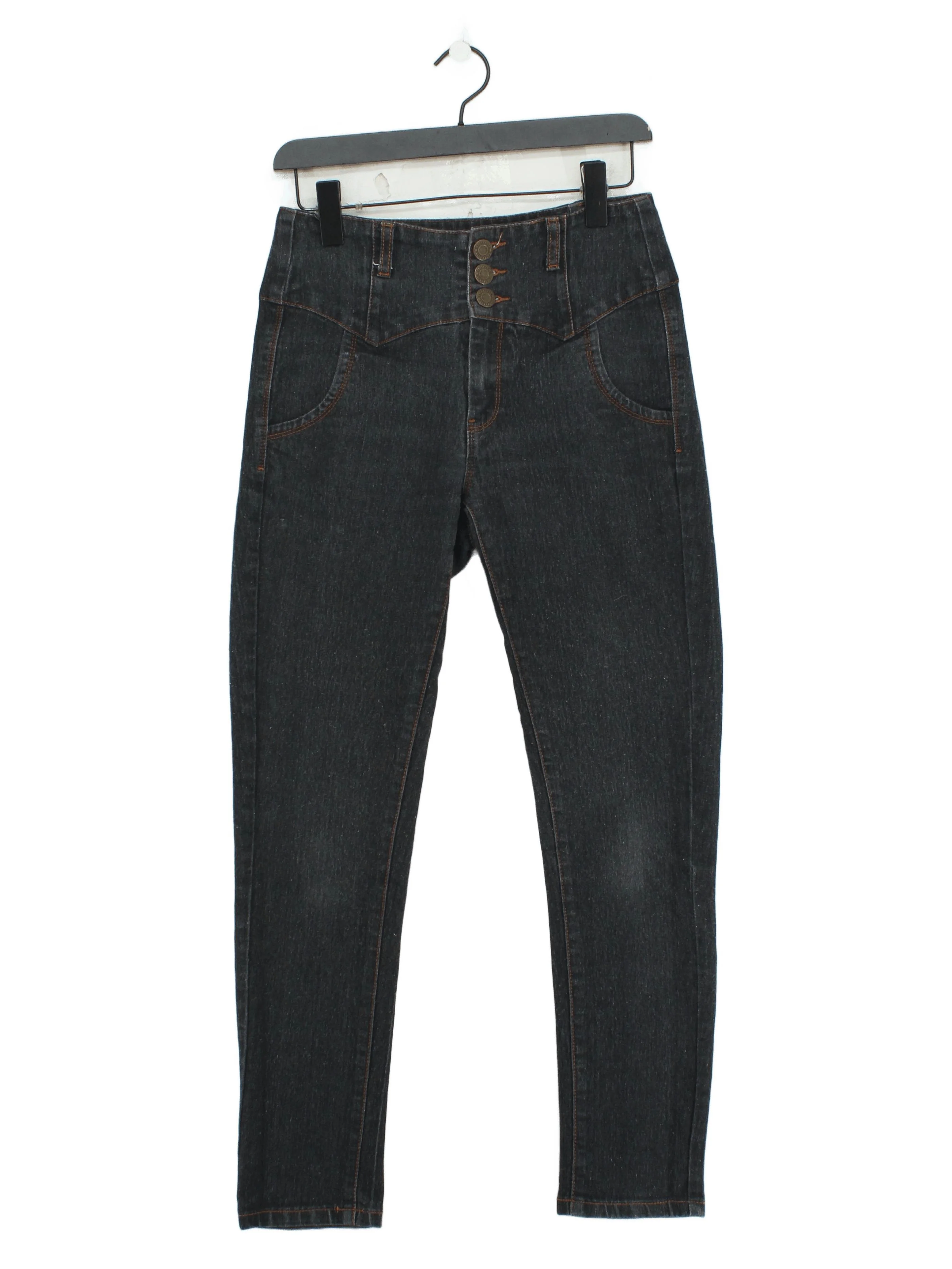 Collectif Women's Jeans S Black 100% Cotton Skinny