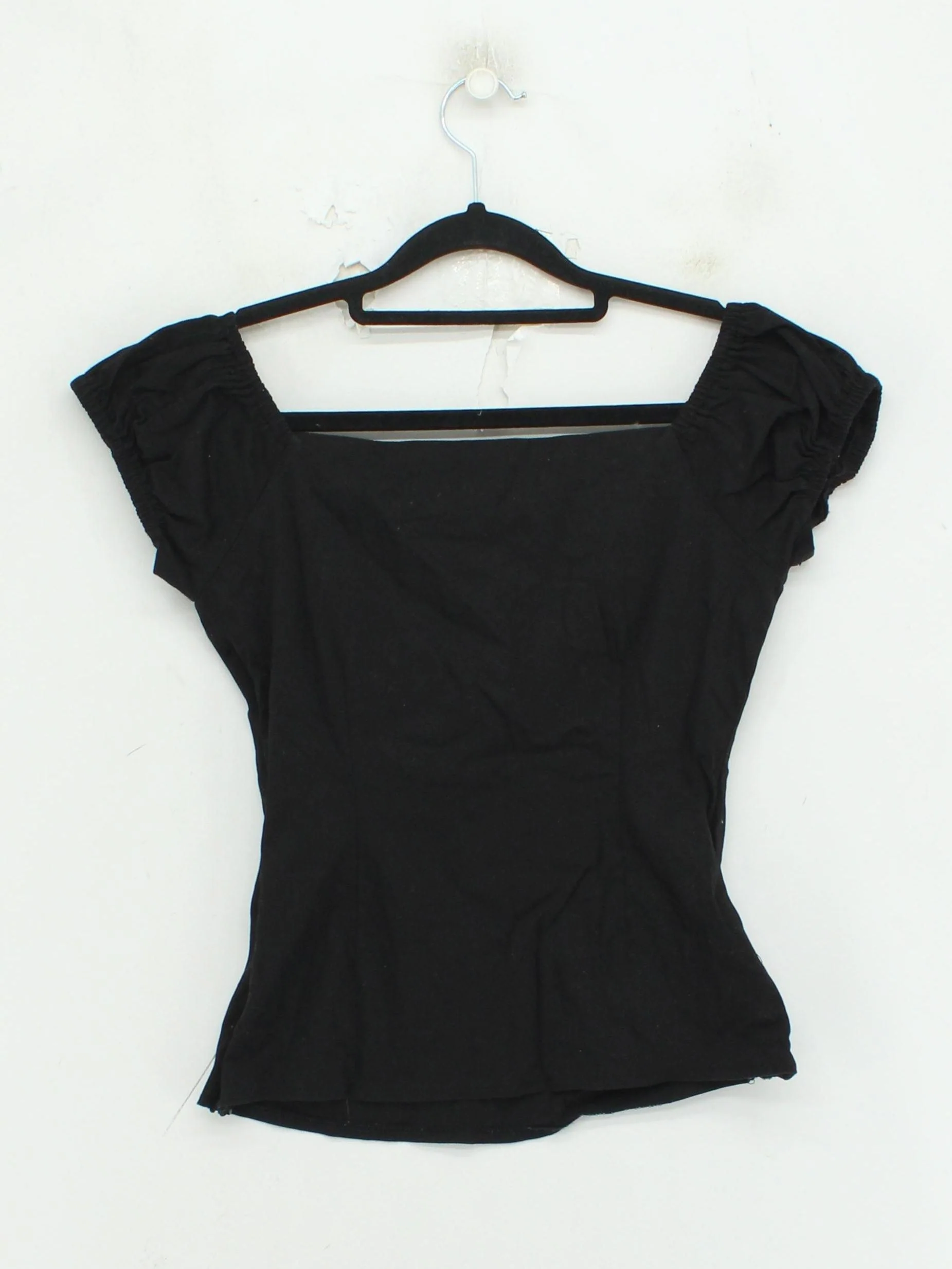 Collectif Women's Top S Black Cotton with Elastane Basic - Image 2