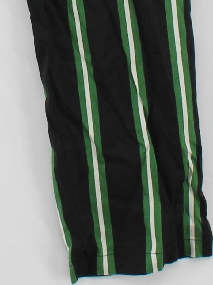 Collectif Women's Trousers UK 14 Black Striped 100% Cotton Tapered Cropped - Image 4