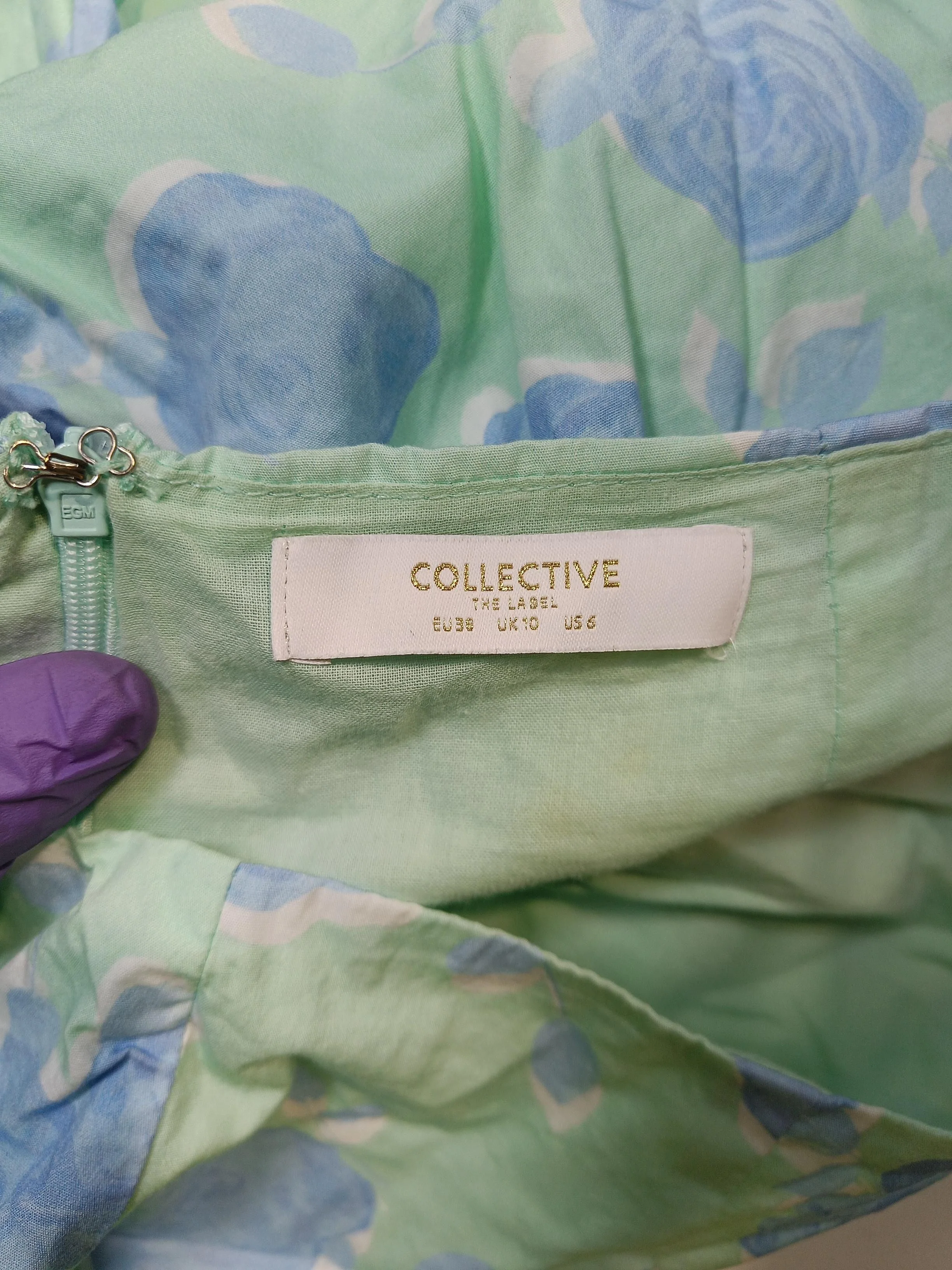COLLECTIVE Women's Midi Skirt UK 10 Multi 100% Cotton Straight & Pencil - Image 6