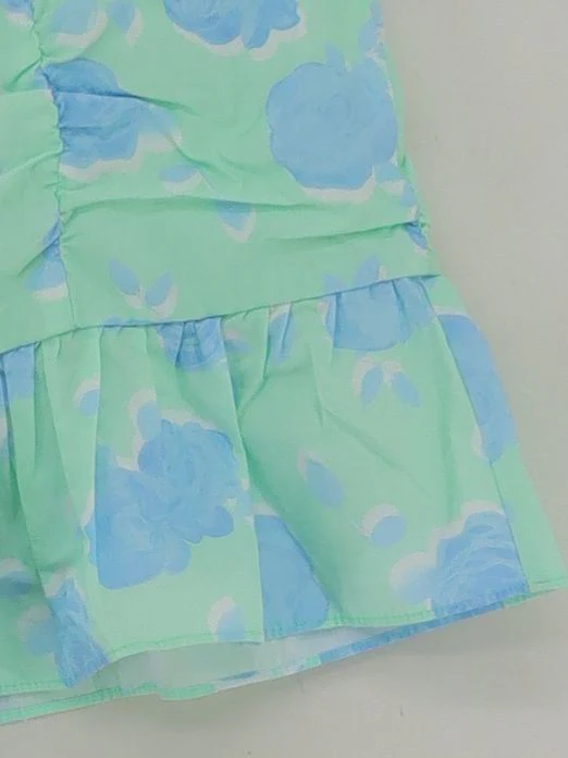 COLLECTIVE Women's Mini Skirt UK 10 Green 100% Cotton Short Mini - Image 4