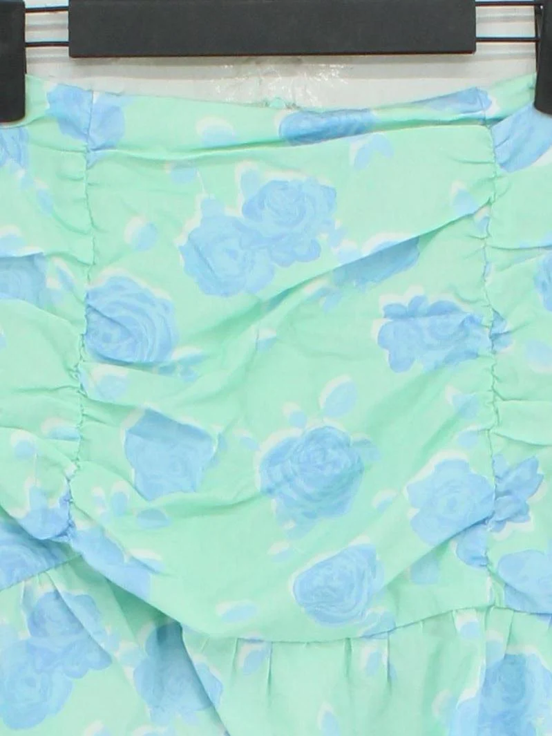 COLLECTIVE Women's Mini Skirt UK 10 Multi Floral 100% Cotton Short Mini - Image 3