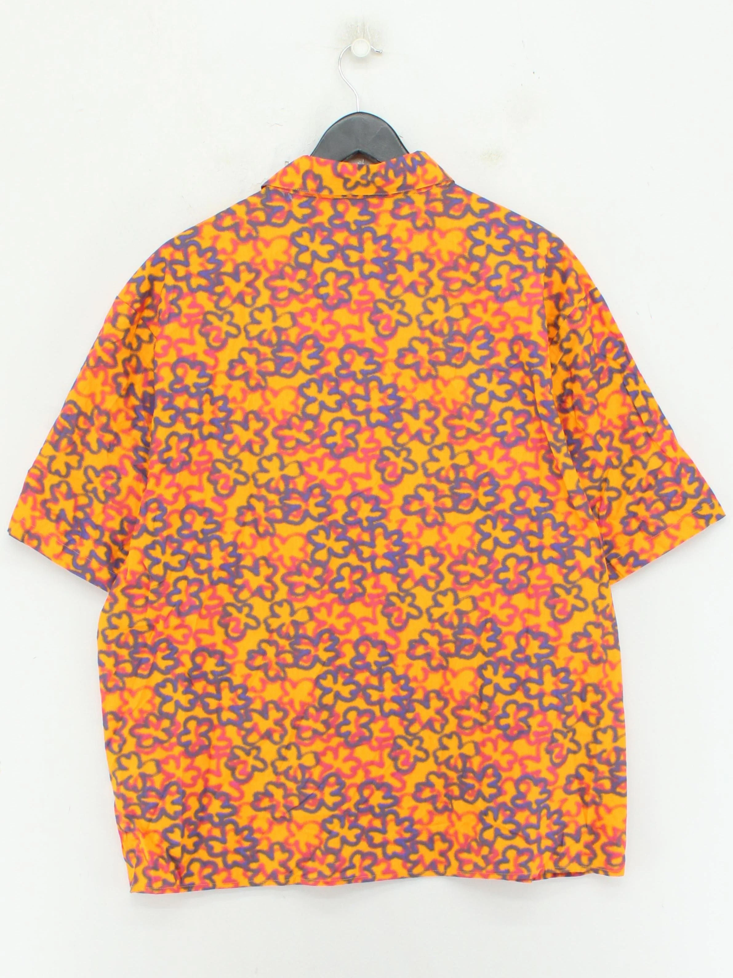 Collusion Women's Shirt UK 10 Orange 100% Cotton Basic - Image 2