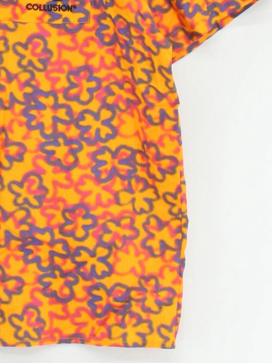 Collusion Women's Shirt UK 10 Orange 100% Cotton Basic - Image 4