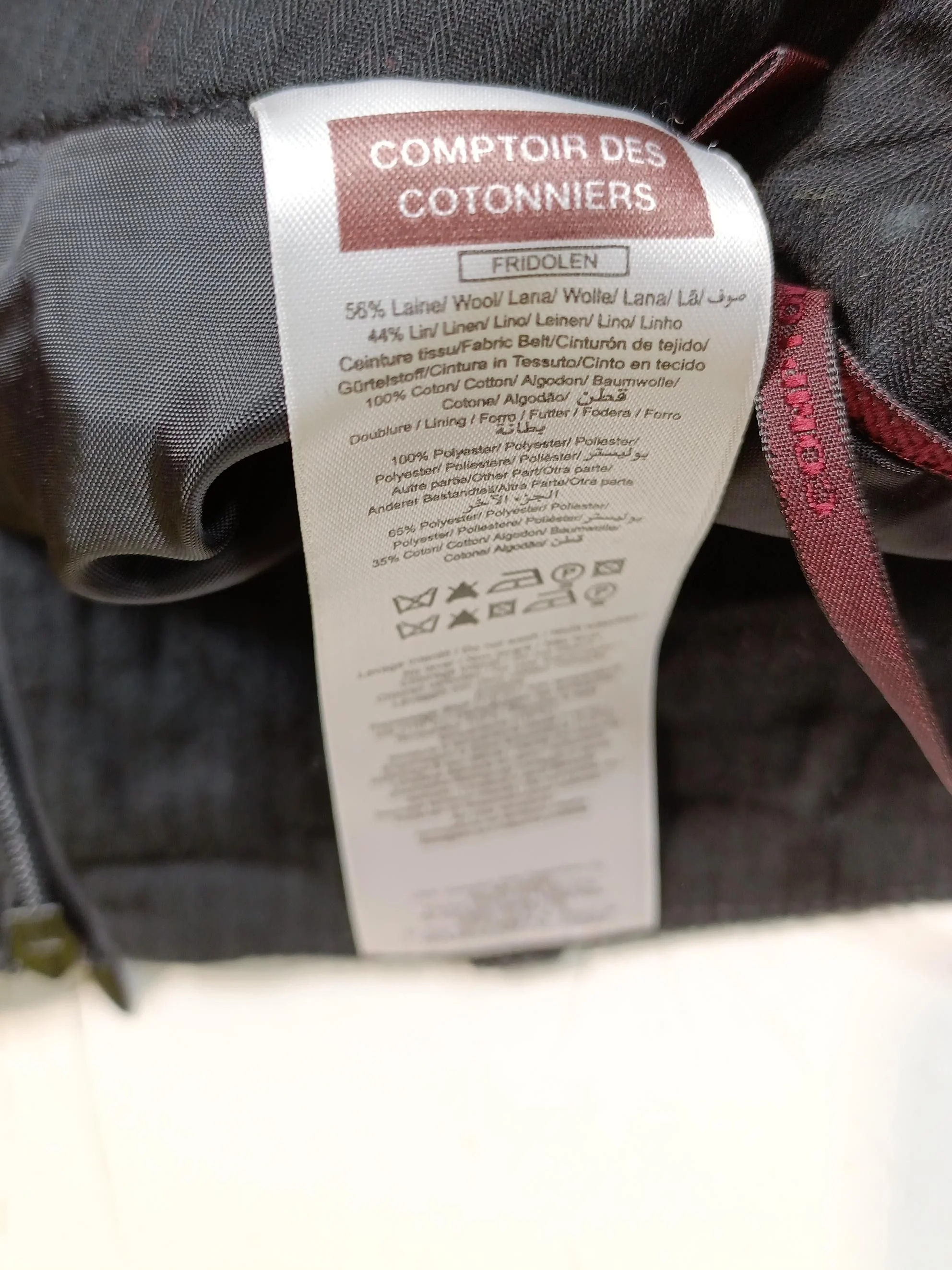 Comptoir Des Cotonniers Women's Shorts UK 12 Grey Wool with Linen Cargo - Image 6