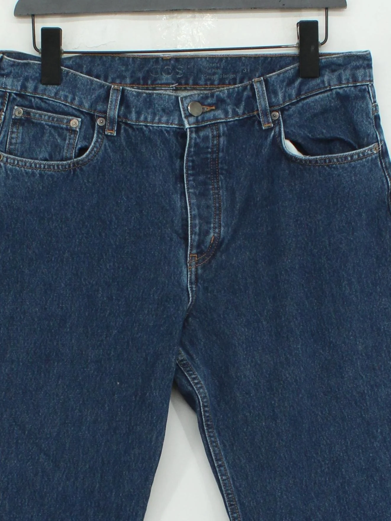 COS Men's Jeans W 31 in Blue Cotton with Elastane Straight - Image 3