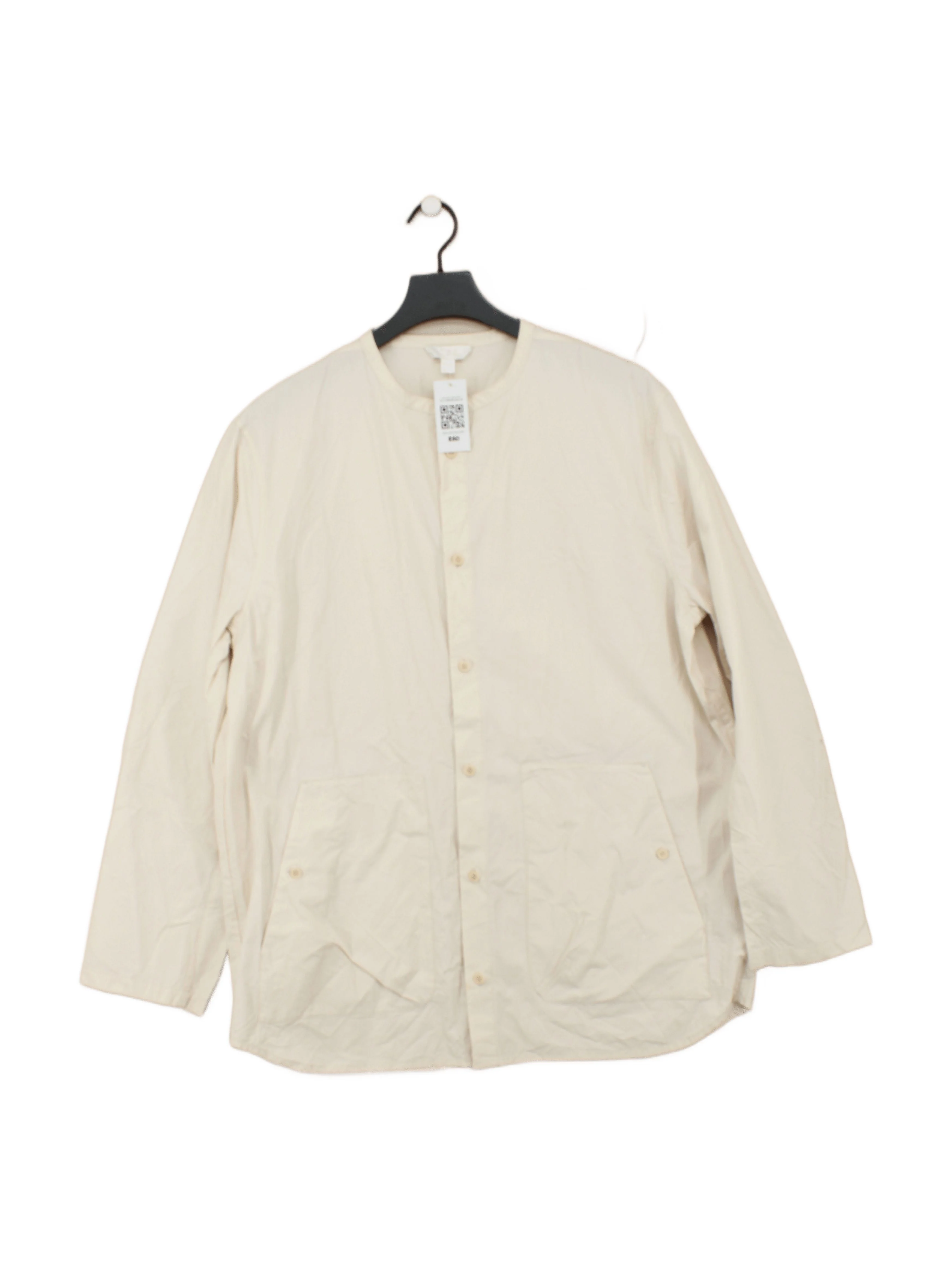 COS Men's Shirt S Cream 100% Cotton Basic