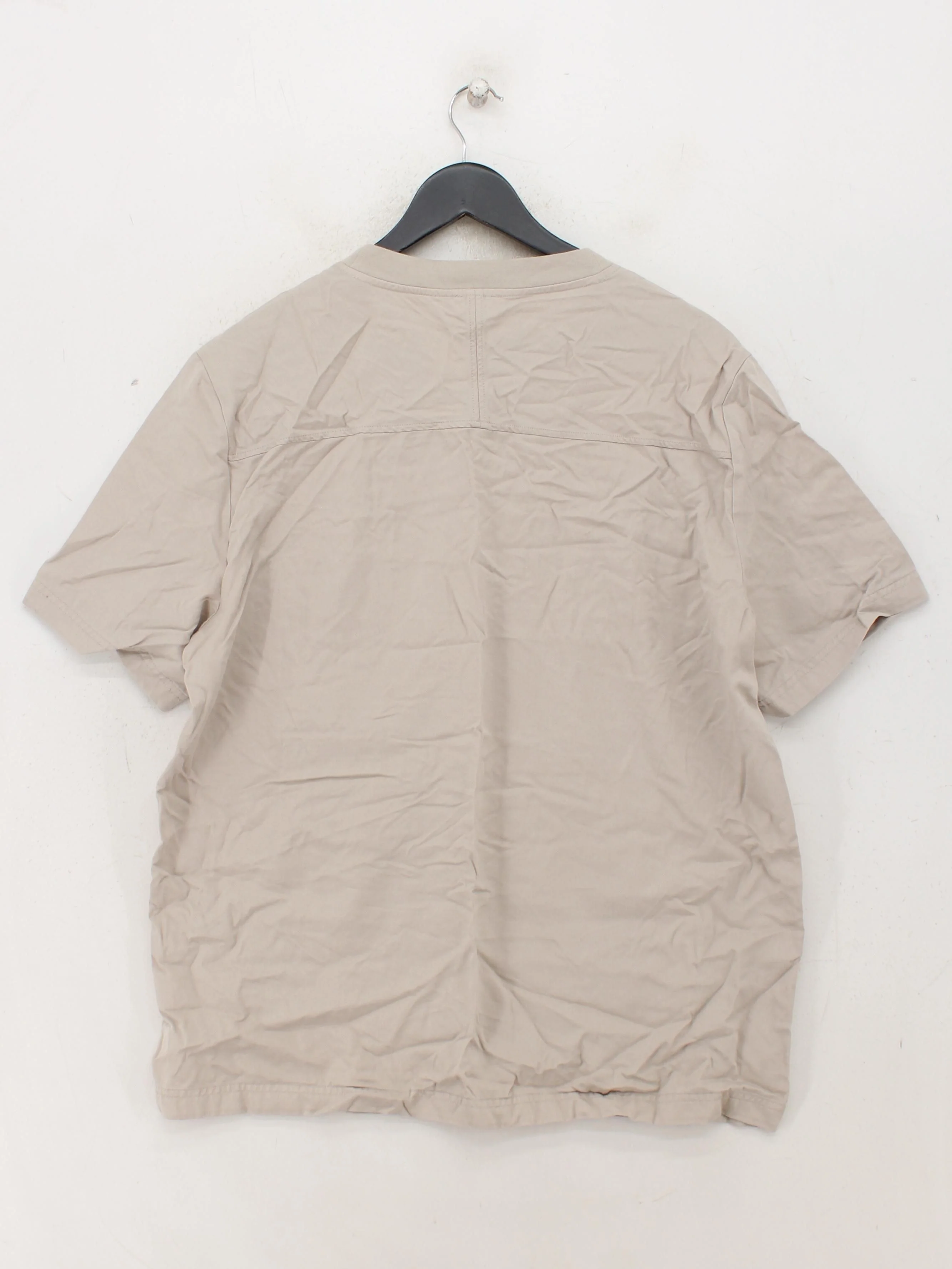 COS Men's T-Shirt L Cream Lyocell Modal with Cotton Basic - Image 2