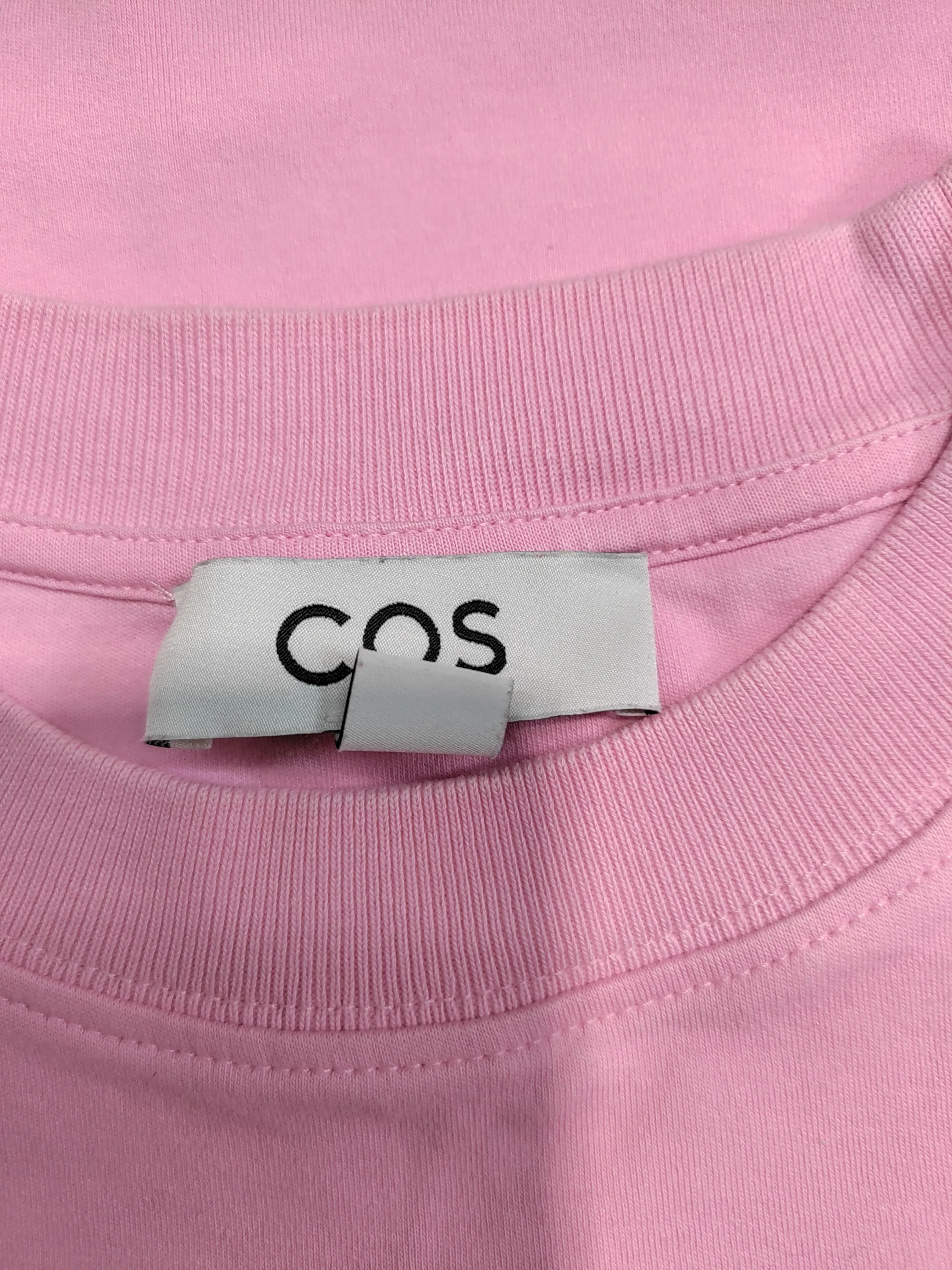COS Men's T-Shirt S Pink 100% Cotton Basic - Image 5