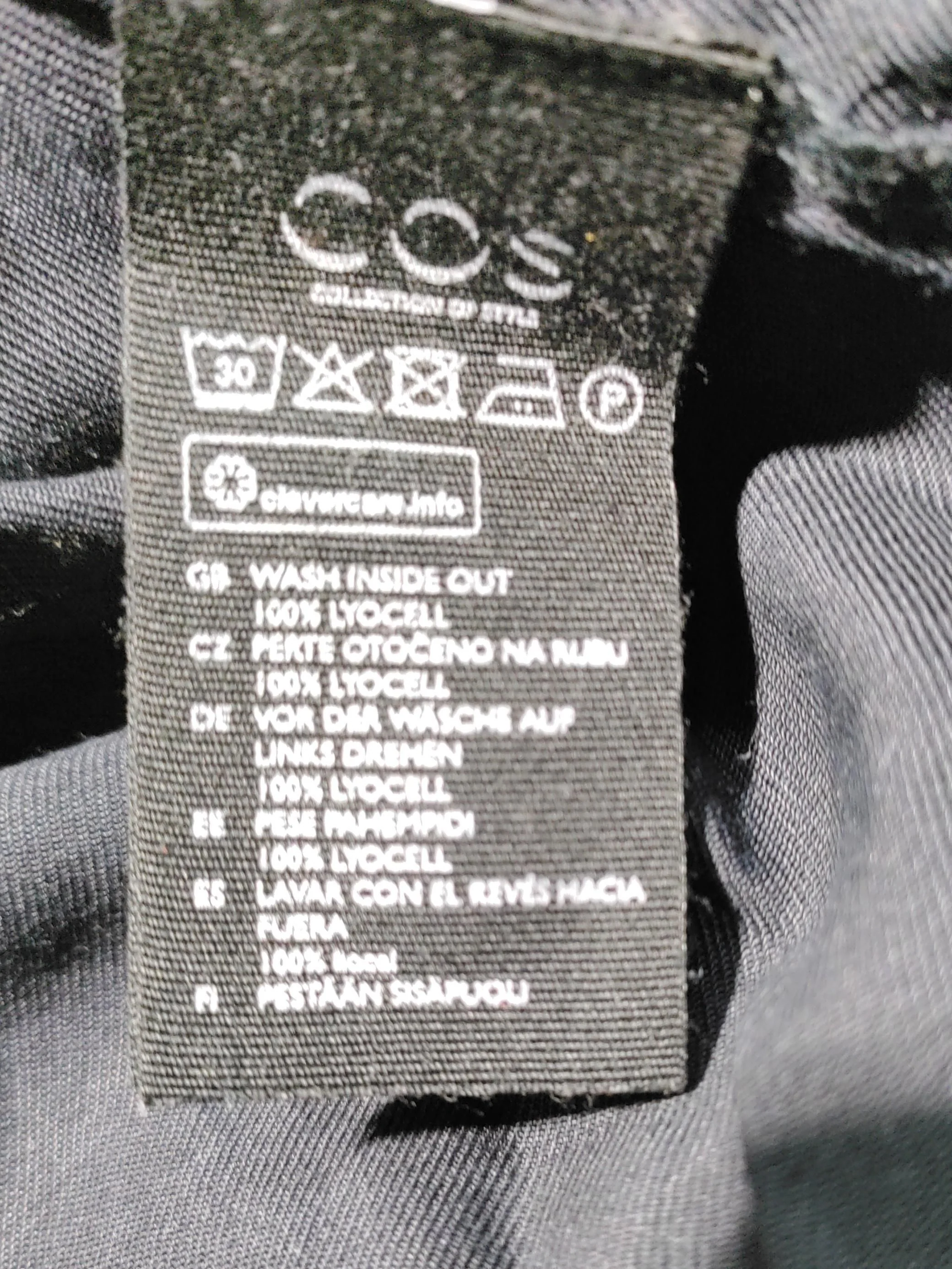COS Shirt Mini Dress S in Black - Image 7
