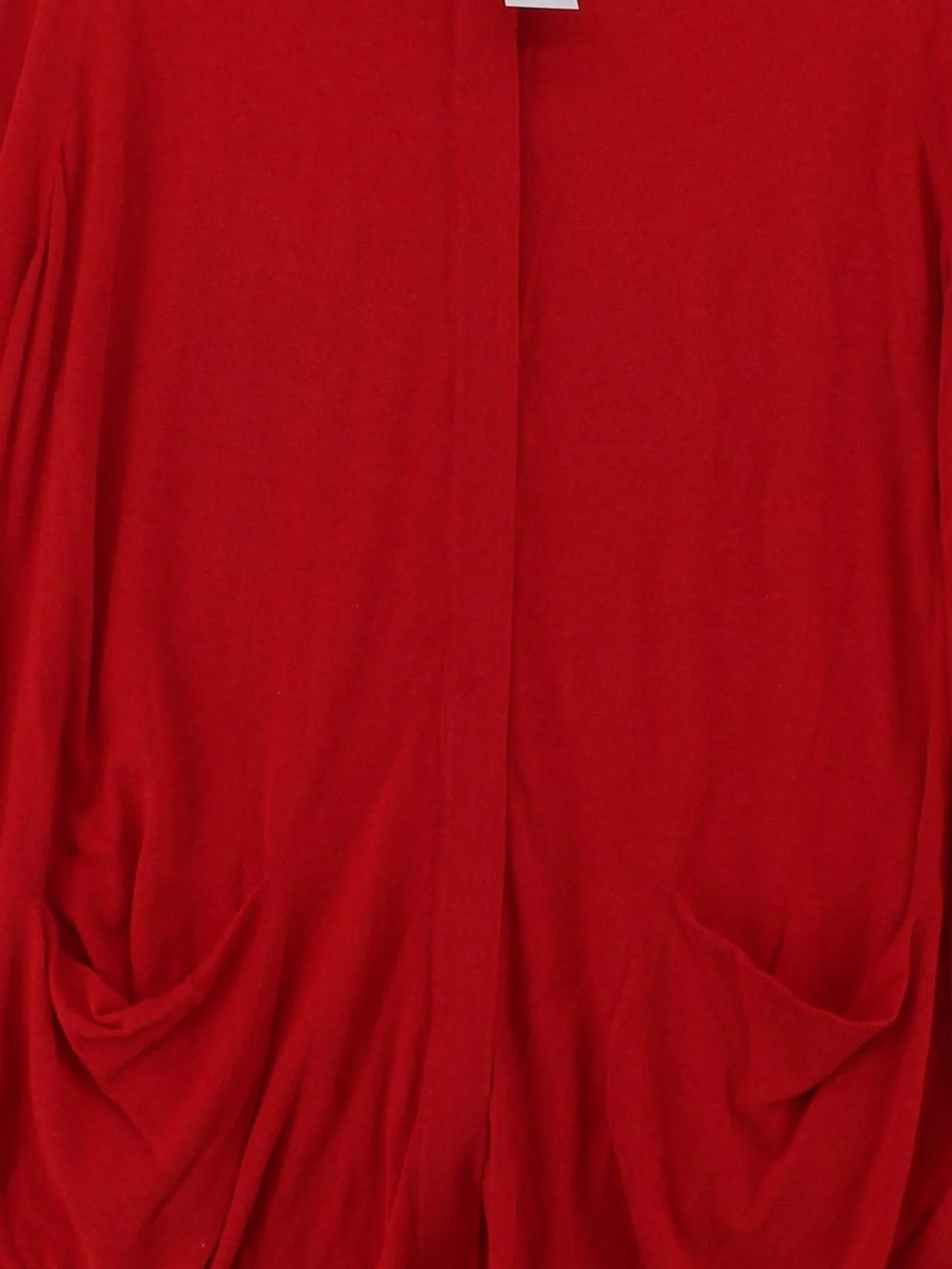 COS Women's Cardigan M Red Cotton with Viscose Round Neck Cardigan - Image 3