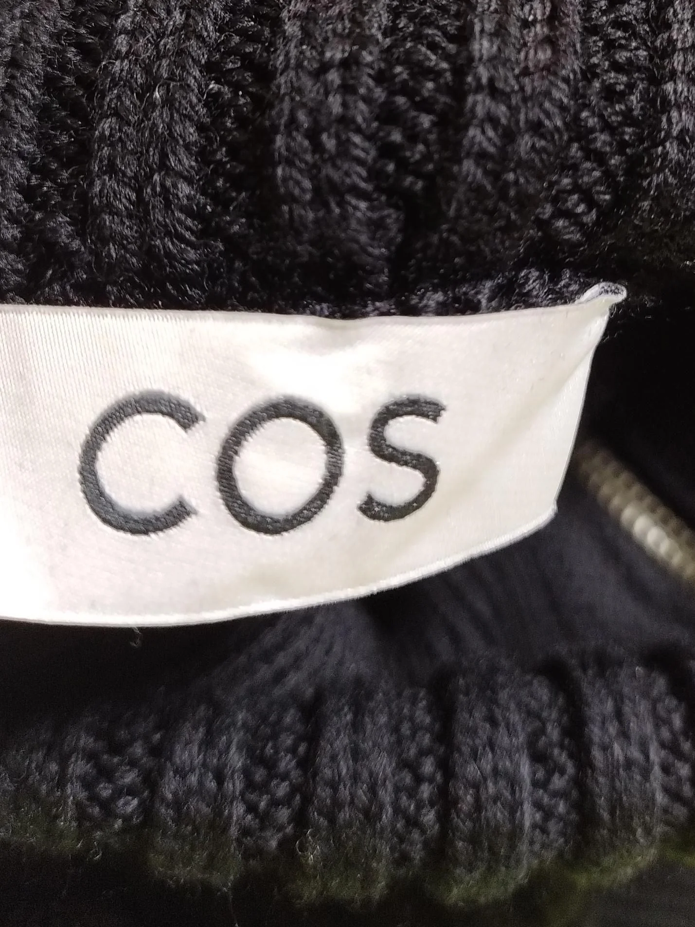 COS Women's Cardigan S Black 100% Wool High Neck Cardigan - Image 5