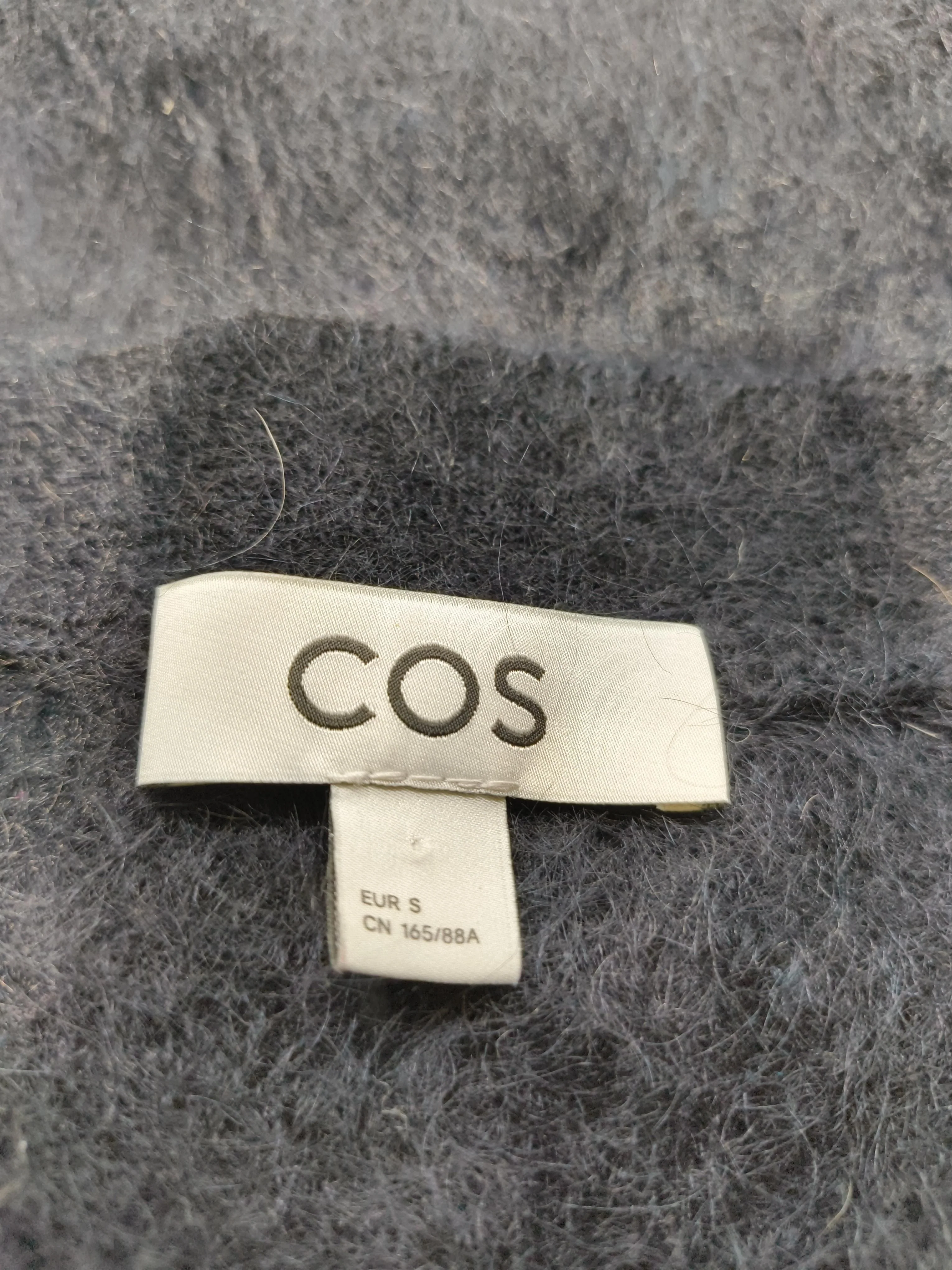 COS Women's Cardigan S Black Mohair with Polyamide, Elastane V-Neck Cardigan - Image 5