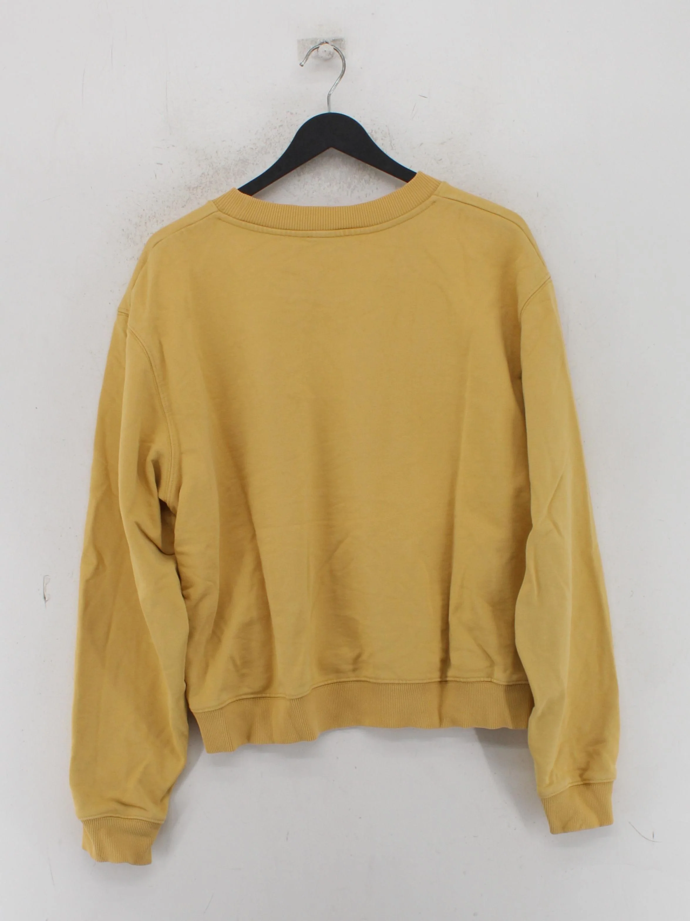 COS Women's Hoodie L Yellow 100% Cotton Pullover - Image 2