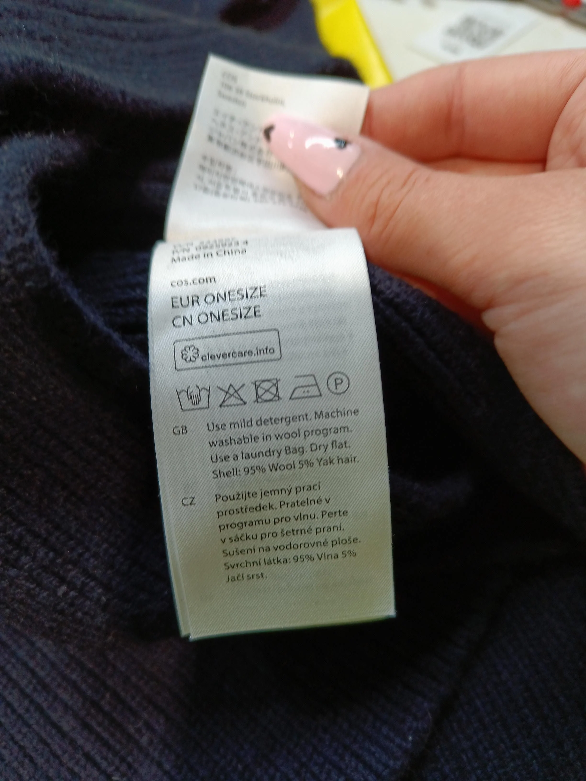 COS Women's Jumper Blue Wool with Other Roll Neck Vest - Image 6