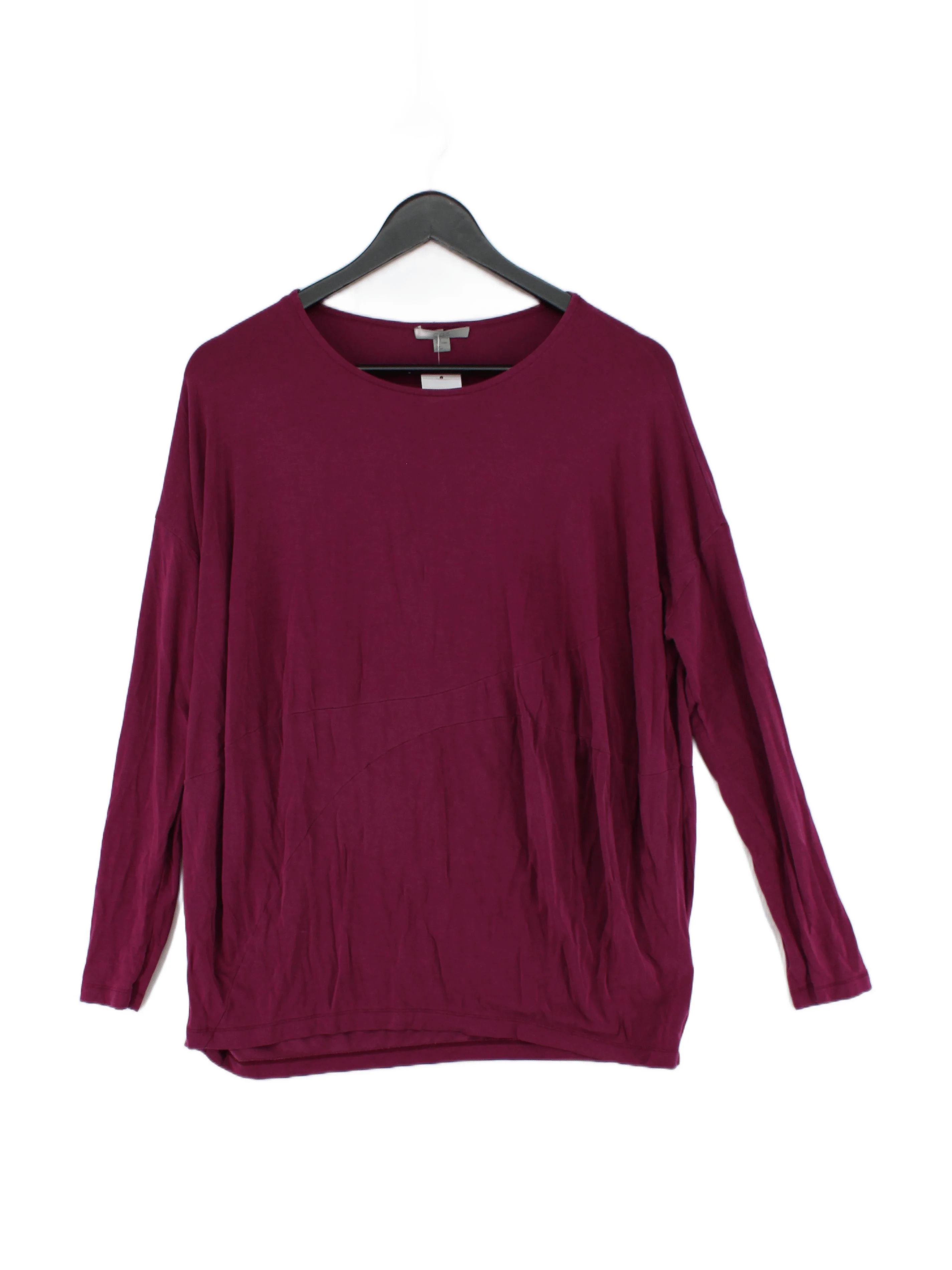COS Women's Jumper S Purple Lyocell Modal with Elastane Round Neck Pullover