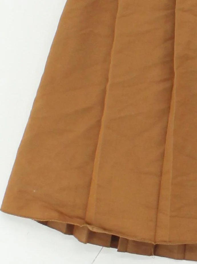 COS Women's Mini Skirt UK 8 Brown Cotton with Polyester Short Mini - Image 4