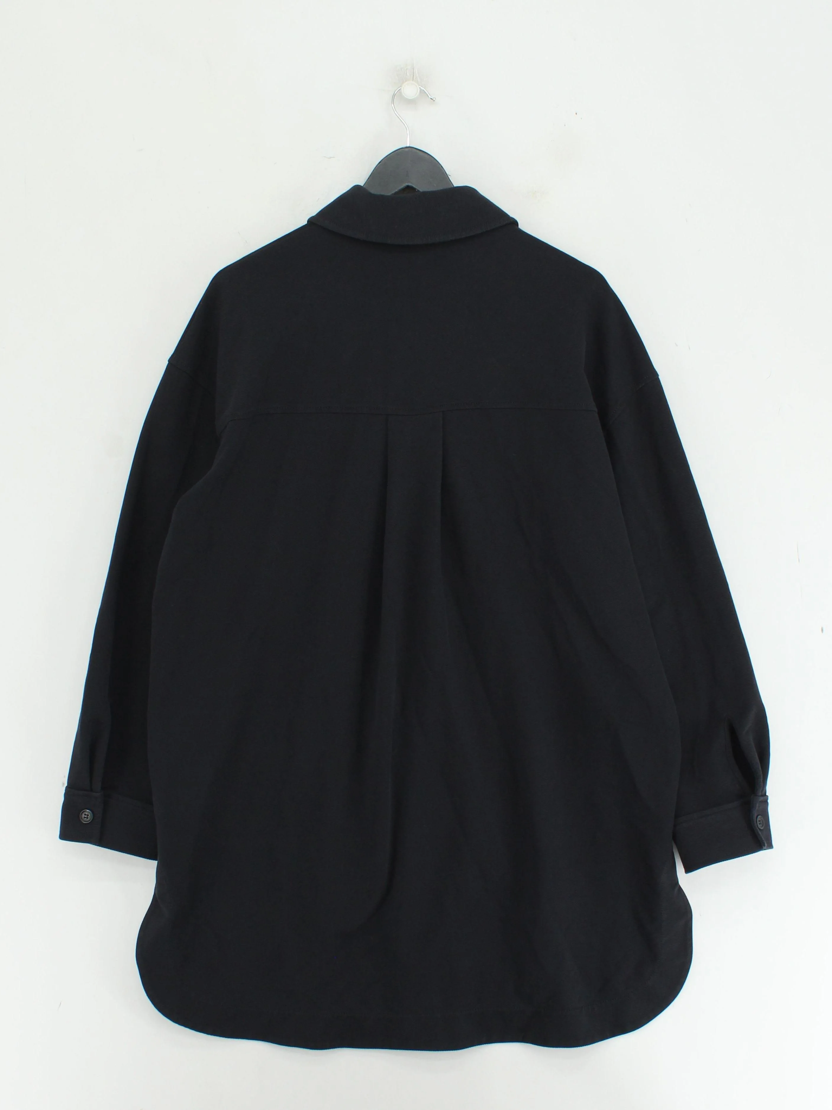 COS Women's Shirt L Black Cotton with Polyester, Elastane Basic - Image 2