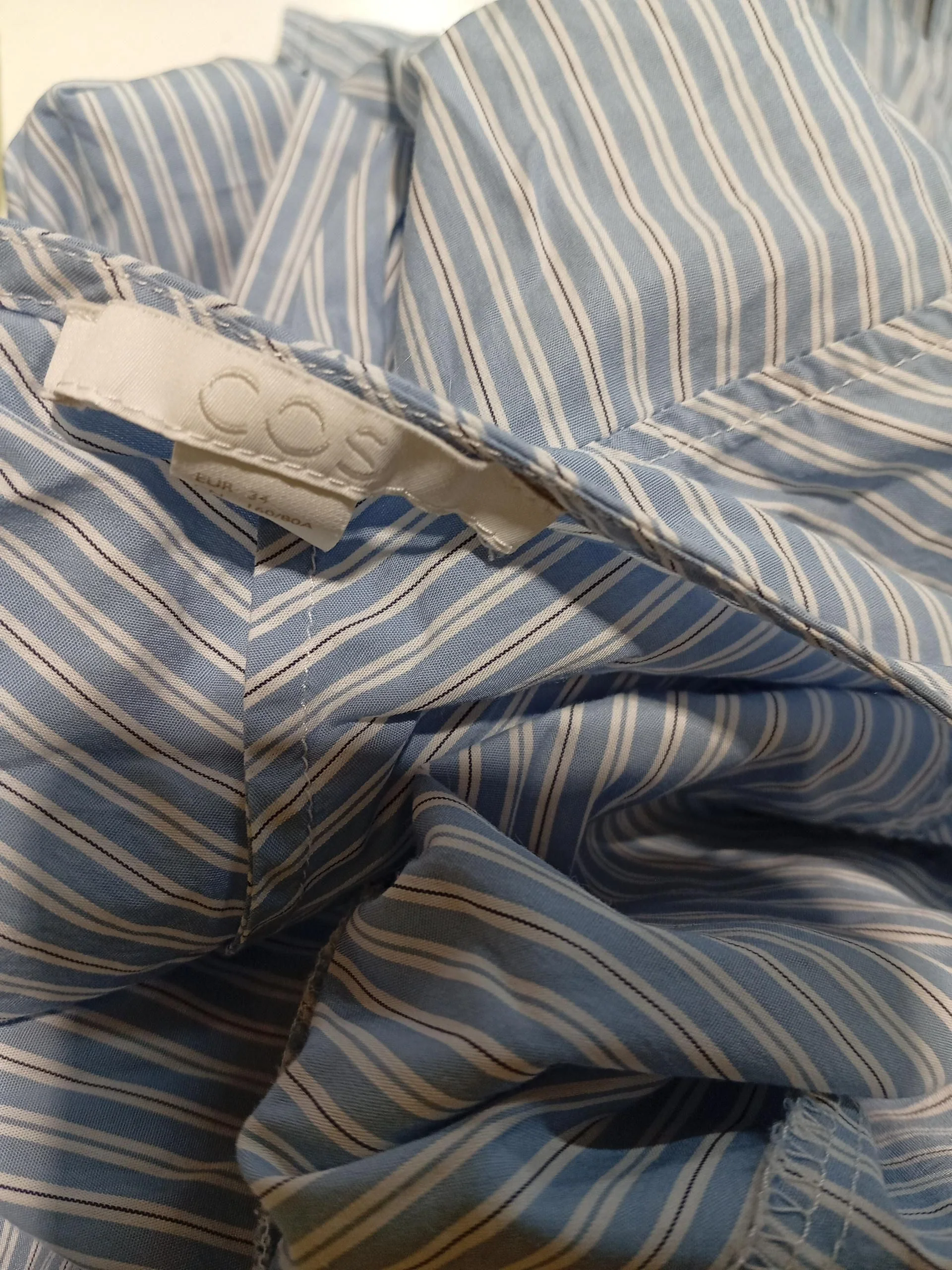 COS Women's Shirt UK 6 Blue Cotton with Polyamide, Elastane Basic - Image 6