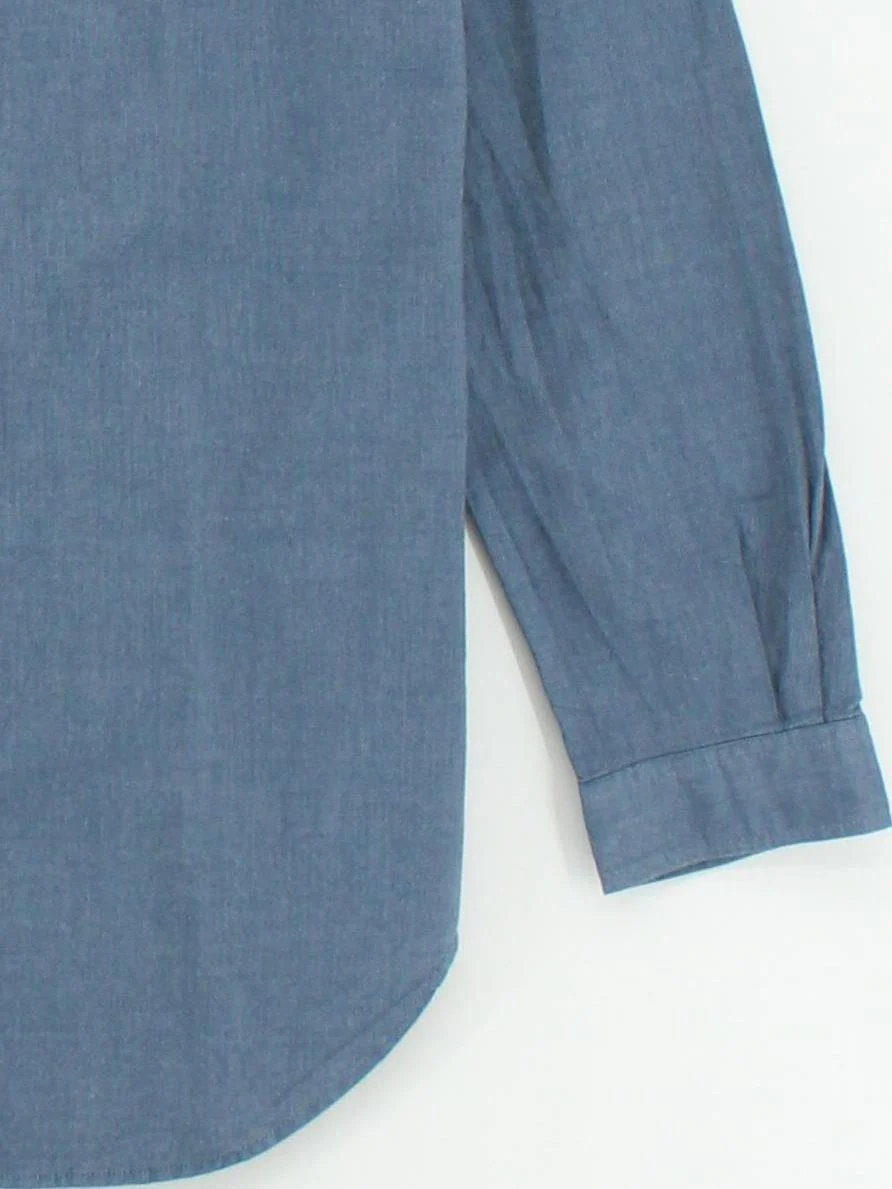 COS Women's Shirt UK 8 Blue 100% Cotton Long Sleeve Collared Basic - Image 4