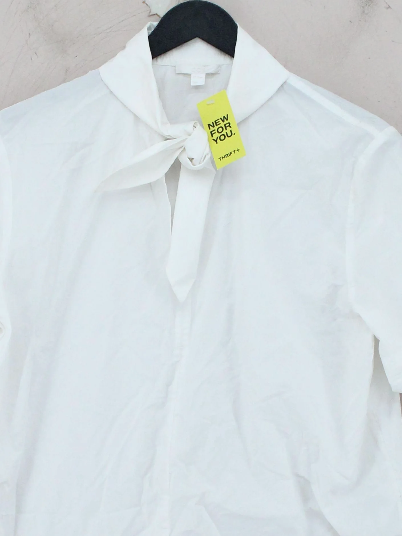 COS Women's Shirt UK 8 White 100% Cotton Short Sleeve Collared Basic - Image 3