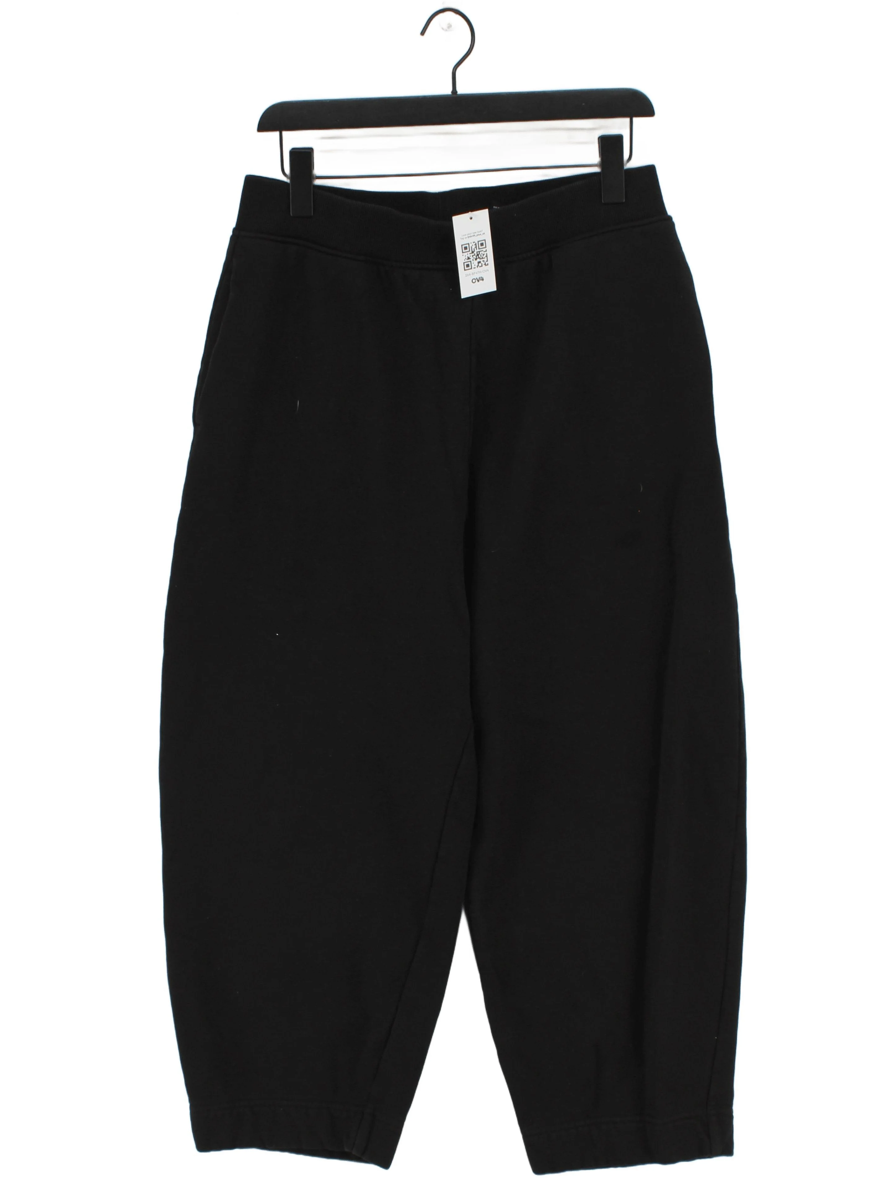 COS Women's Sports Bottoms M Black 100% Cotton Tapered Sweatpants