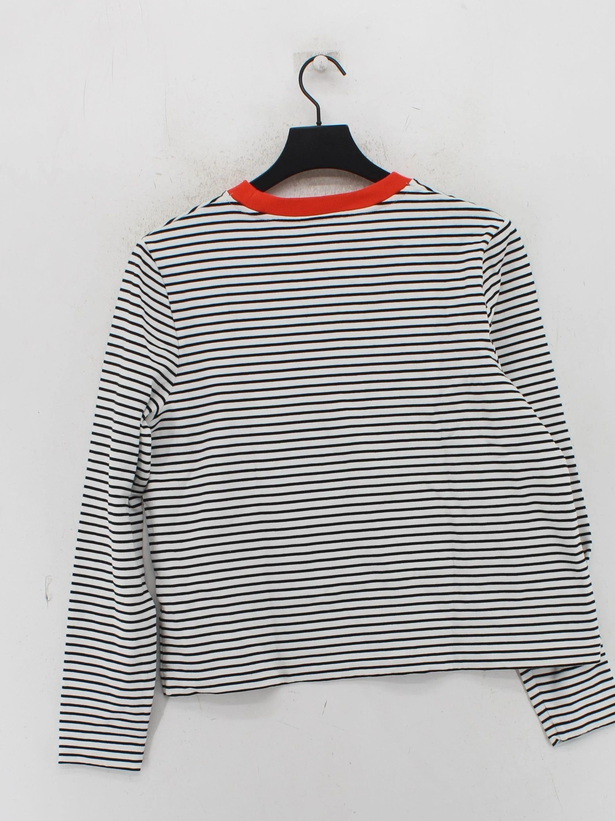 COS Women's T-Shirt L Multi Striped 100% Cotton Short Sleeve Round Neck Basic - Image 2
