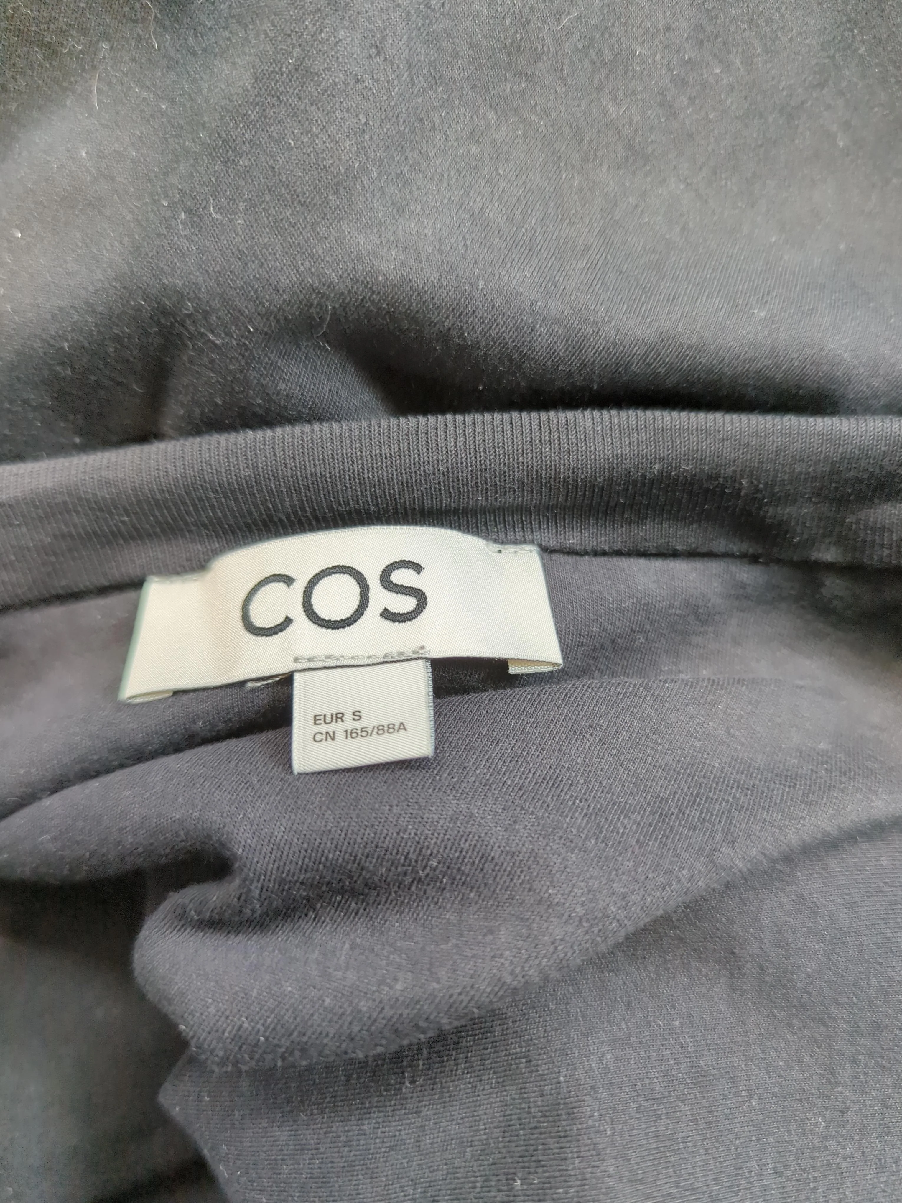 COS Women's T-Shirt S Black 100% Cotton Short Sleeve Round Neck Basic - Image 6