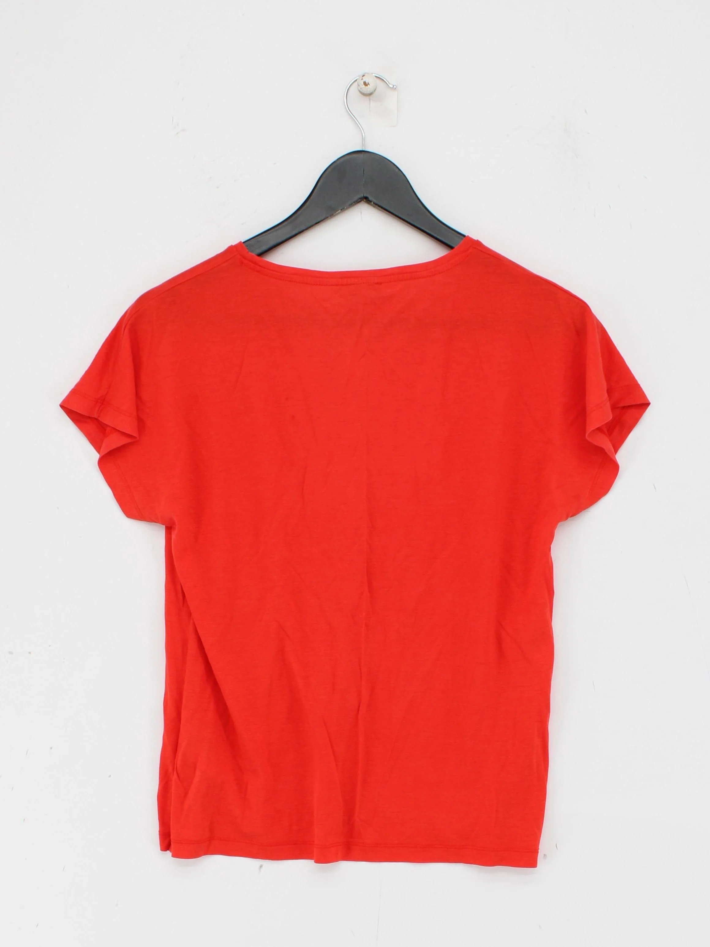 COS Women's T-Shirt S Red Lyocell Modal with Cotton Basic - Image 2